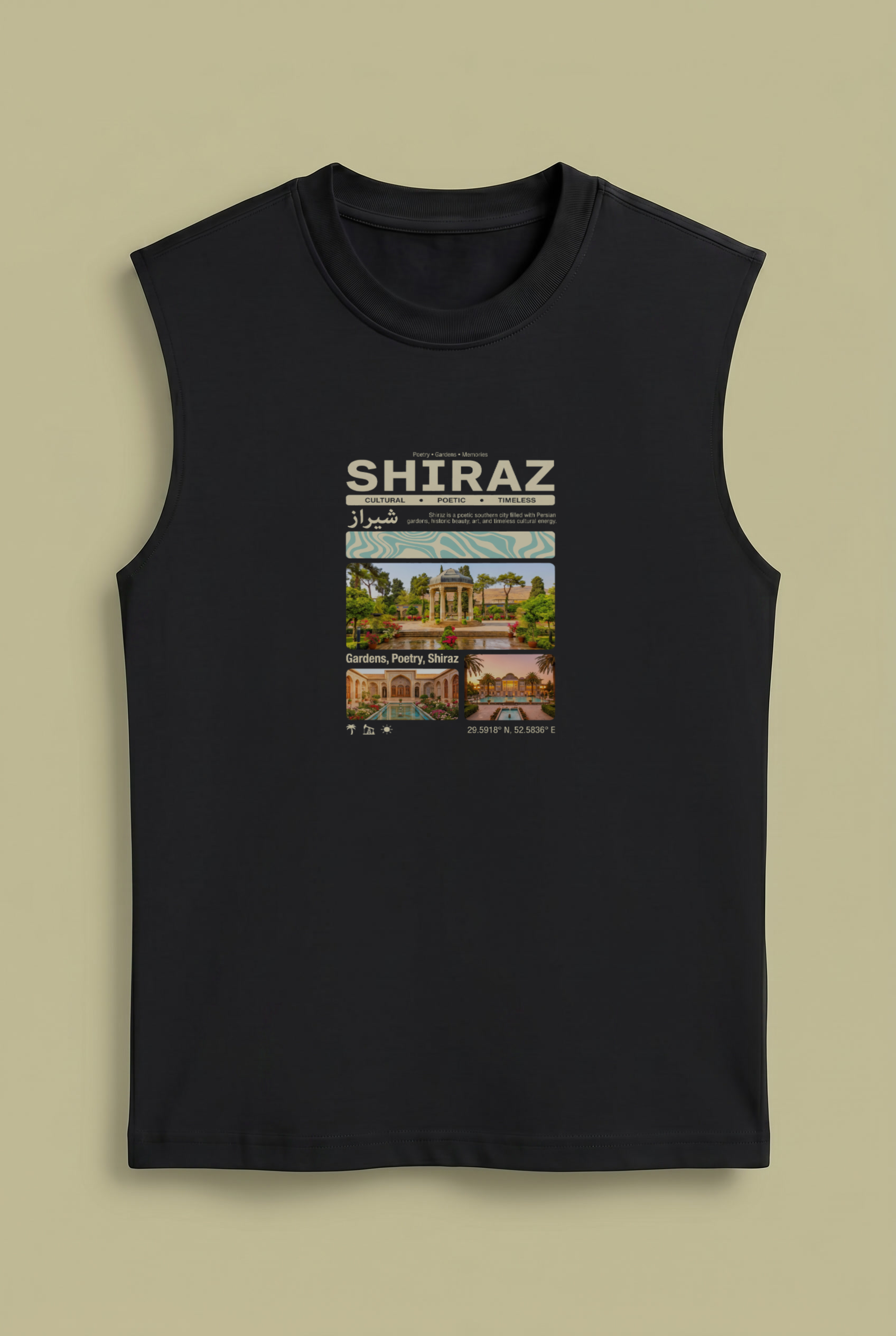Shiraz Summer Sleeveless – Persian Travel Poster Design
