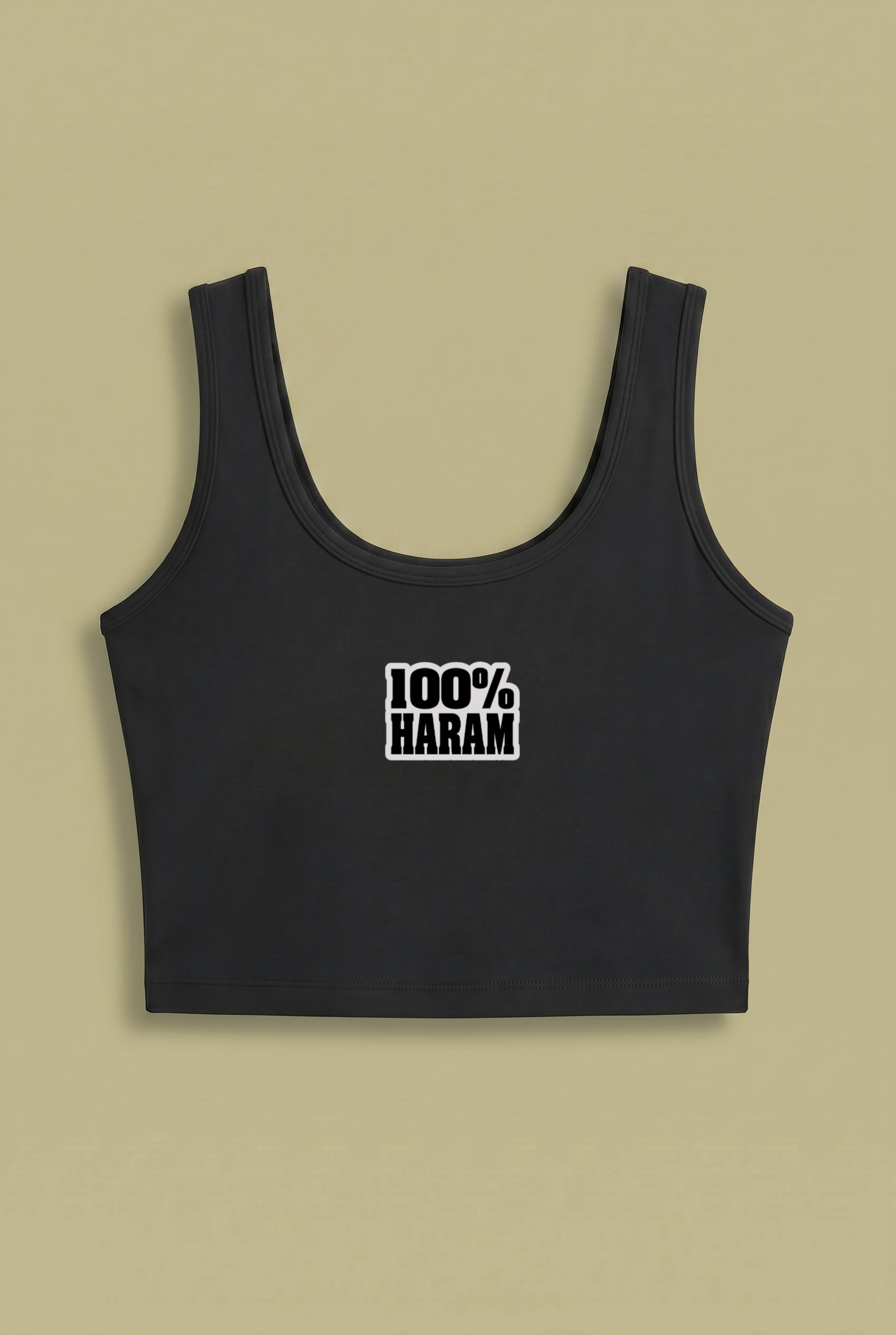 100% Haram Crop Top – Funny Meme Streetwear Design