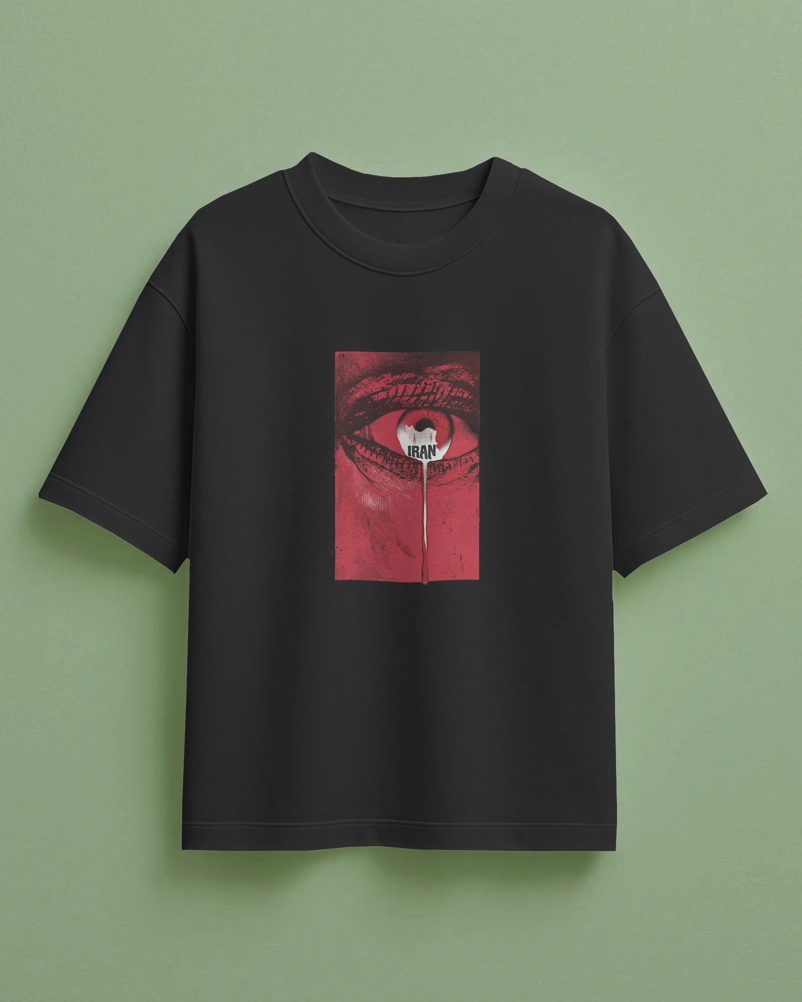 Iran Crying Eye Map T-Shirt | Women Oversized