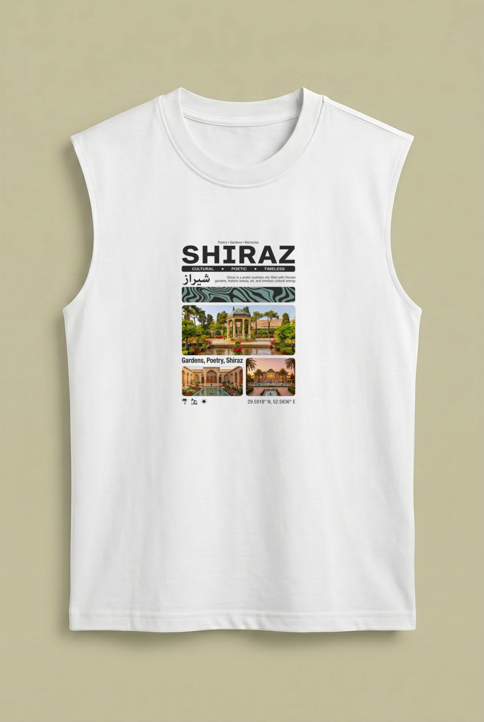 Shiraz Summer Sleeveless – Persian Travel Poster Design