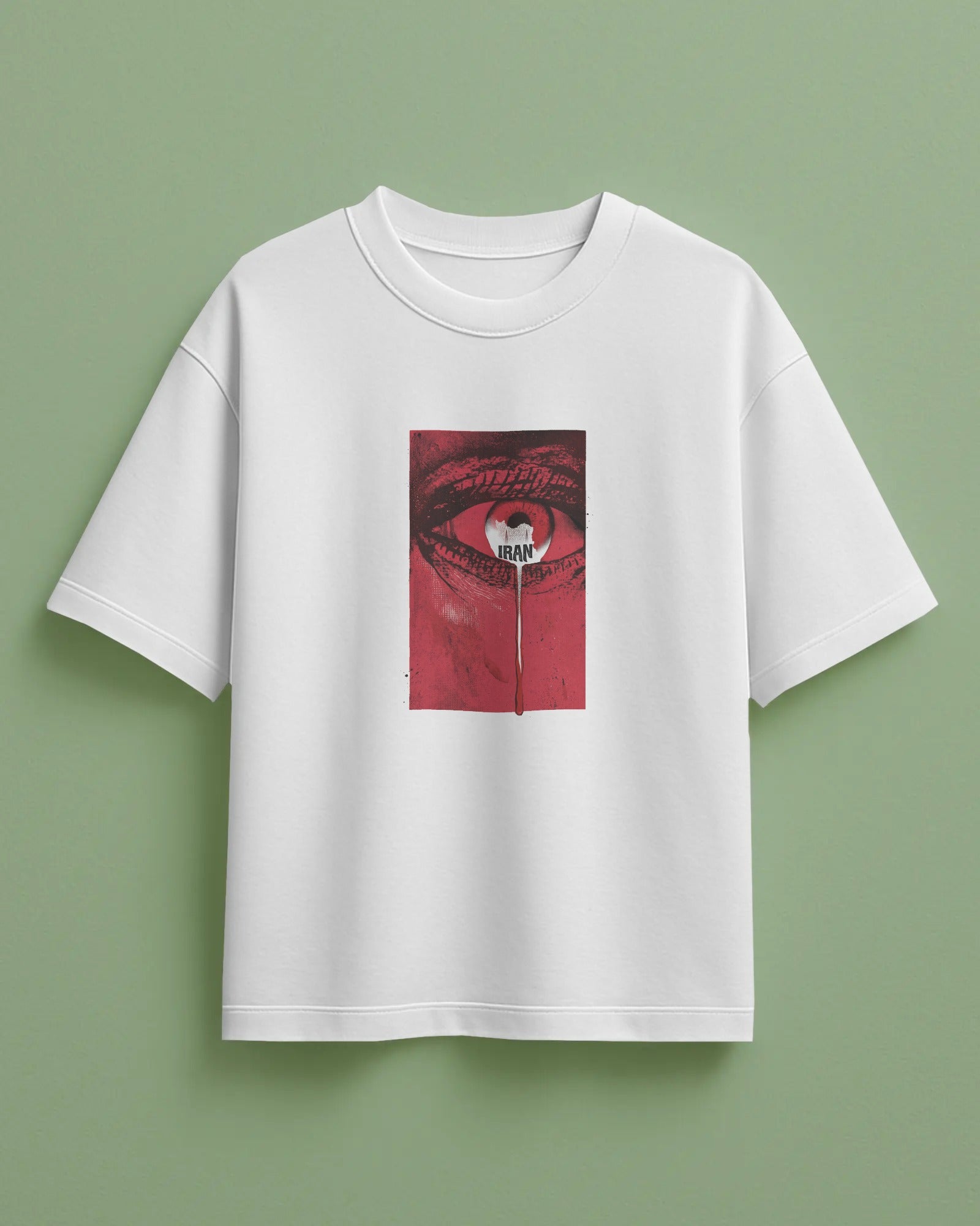 Iran Crying Eye Map T-Shirt | Women Oversized