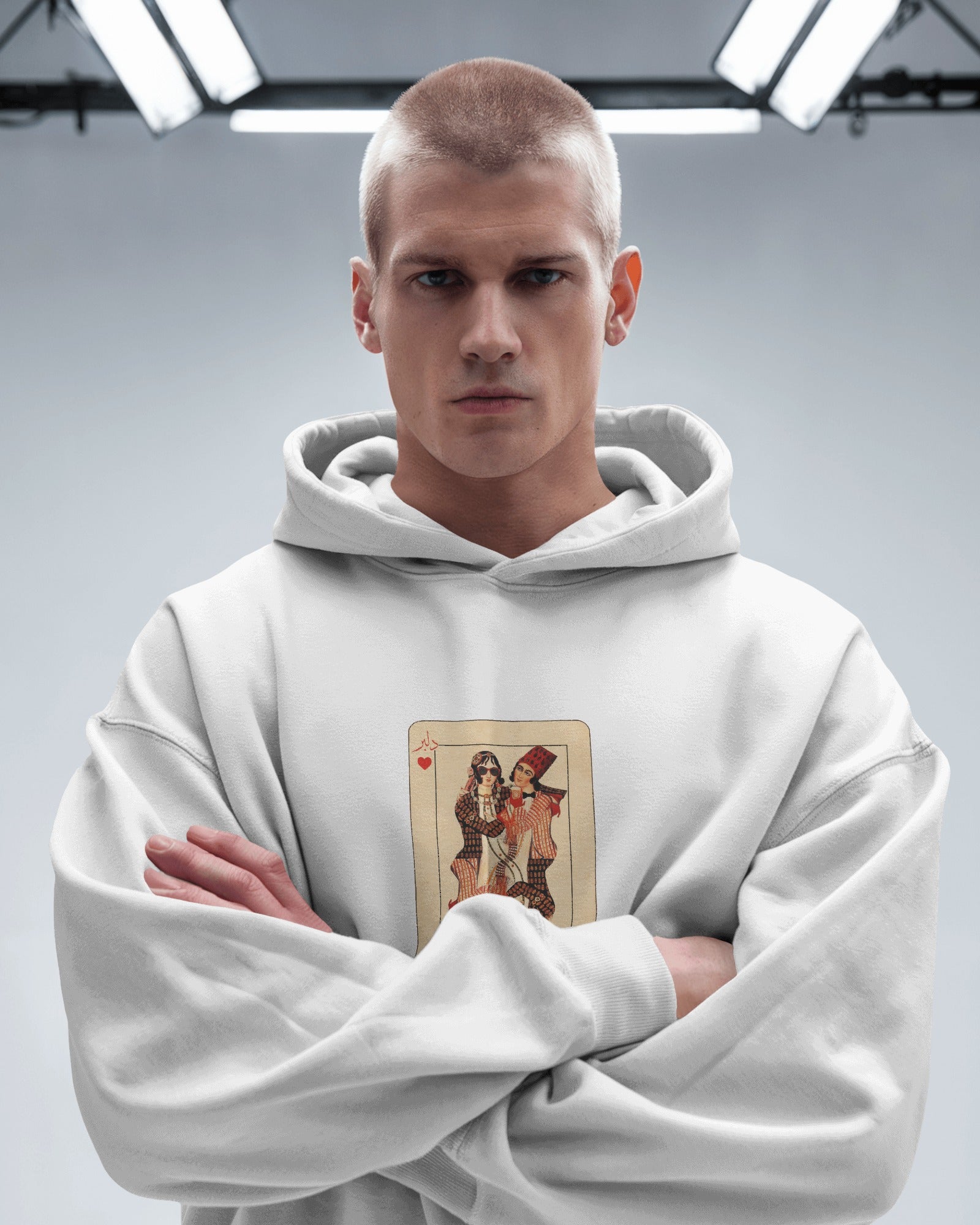 Delbar Playing Card Hoodie | Persian Fun Graphic | Card Style Streetwear