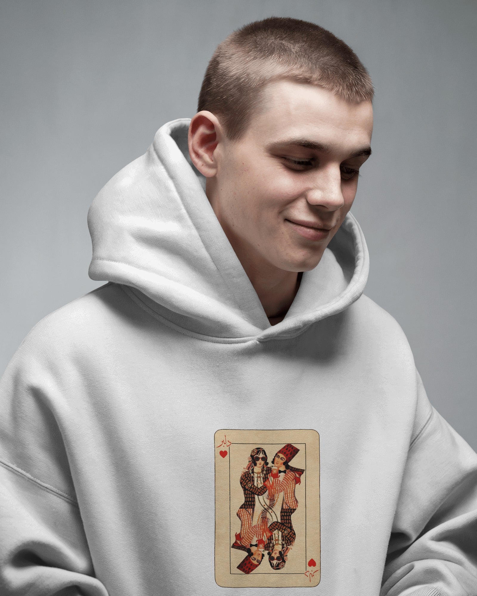 Delbar Playing Card Hoodie | Persian Fun Graphic | Card Style Streetwear