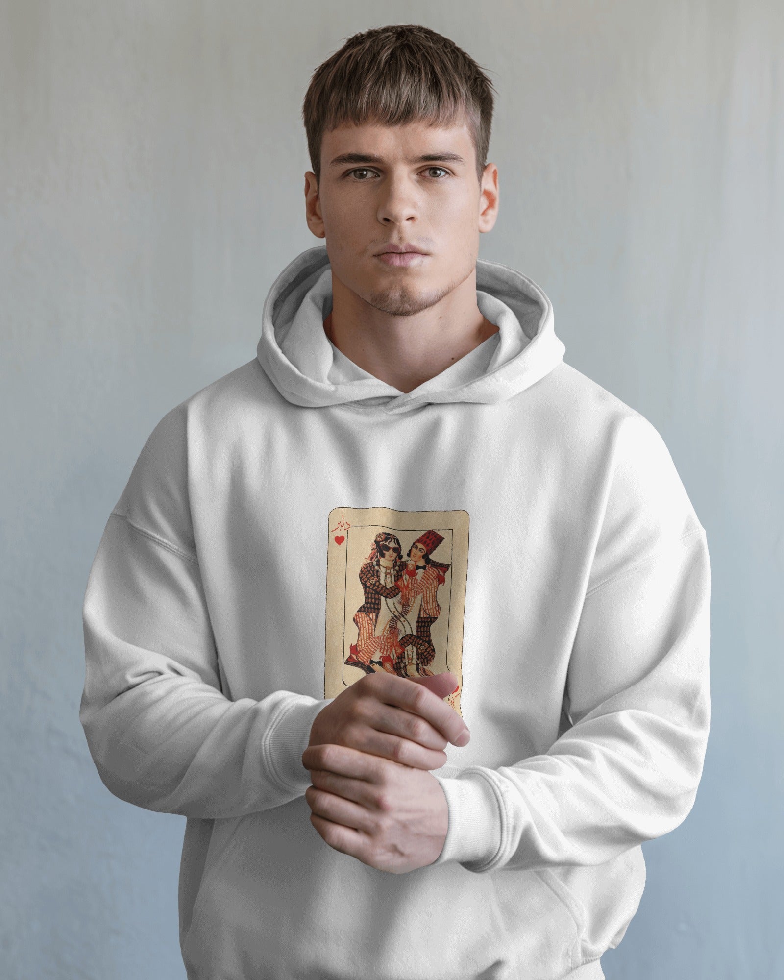 Delbar Playing Card Hoodie | Persian Fun Graphic | Card Style Streetwear