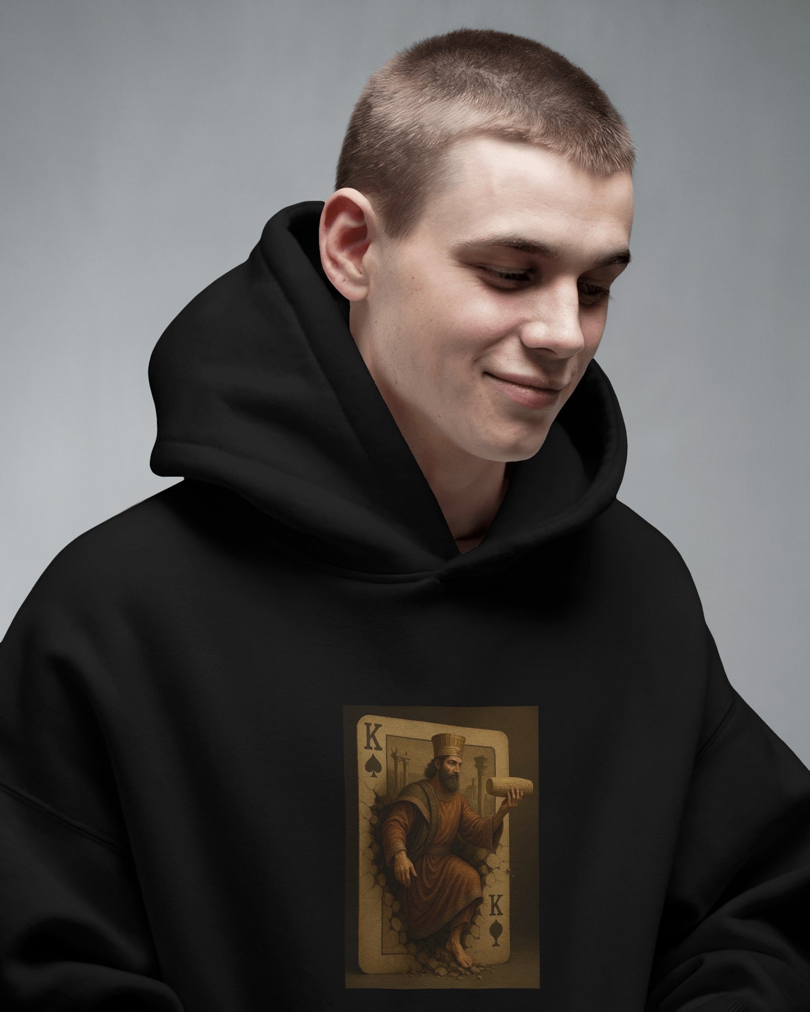 Cyrus The Great Playing Card Hoodie | Persian King Design | Iran Heritage Streetwear