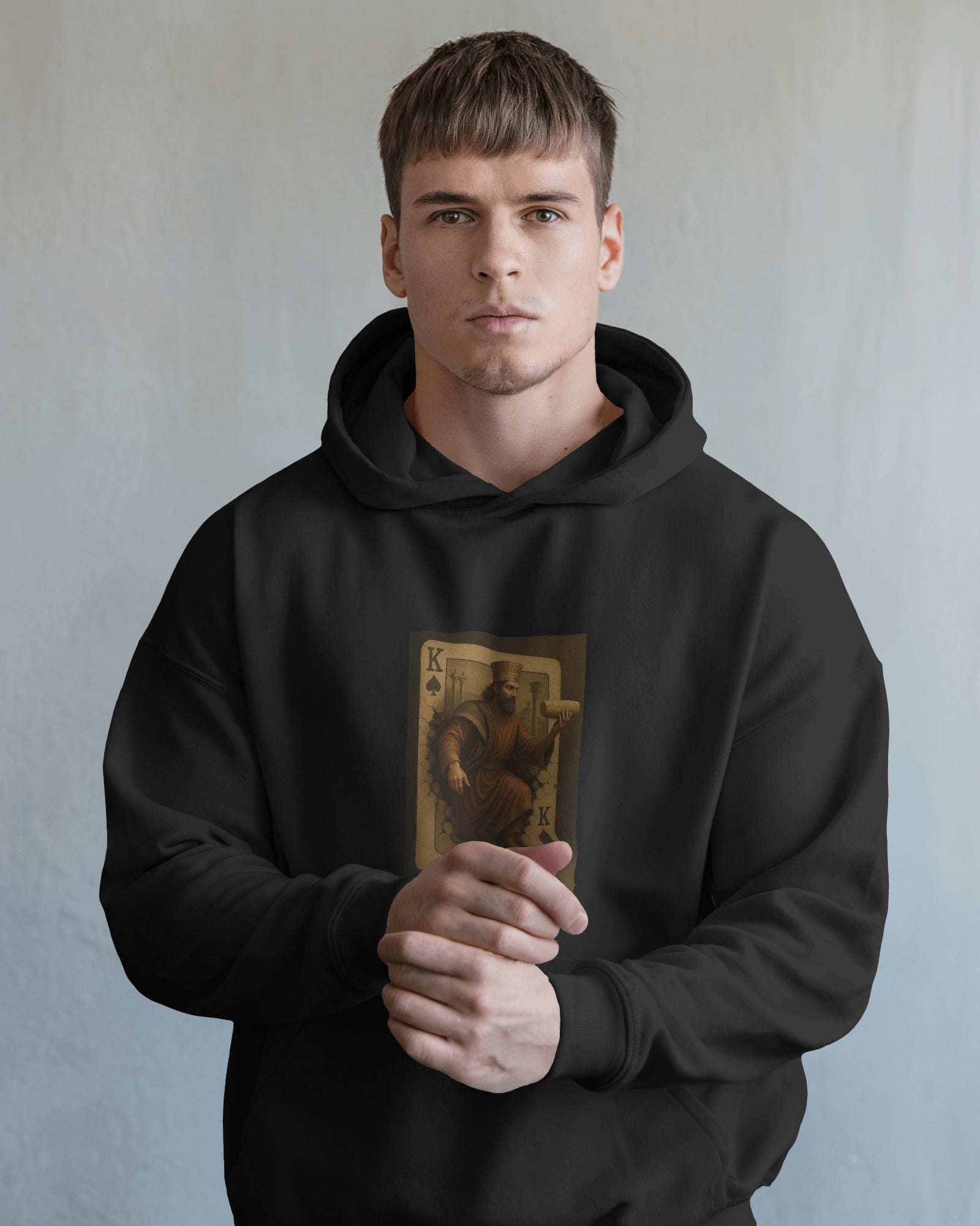 Cyrus The Great Playing Card Hoodie | Persian King Design | Iran Heritage Streetwear