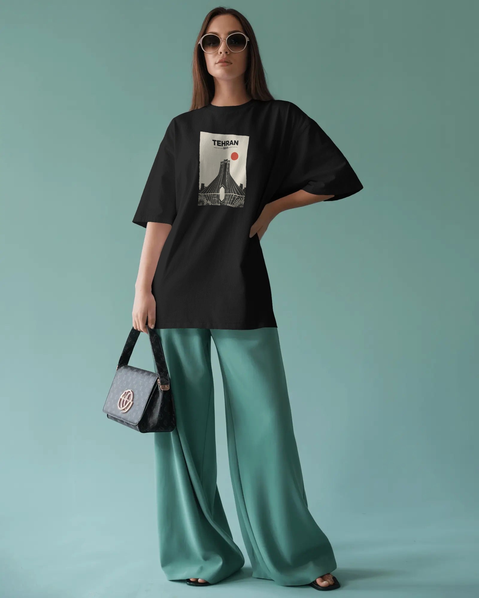 Tehran Azadi Tower Graphic T-Shirt | Women Oversized