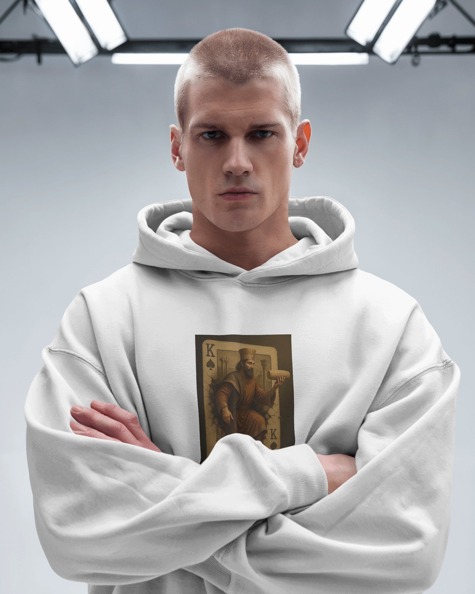 Cyrus The Great Playing Card Hoodie | Persian King Design | Iran Heritage Streetwear