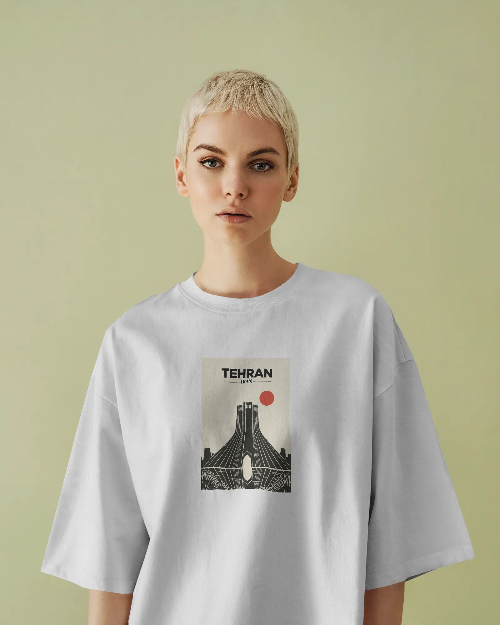 Tehran Azadi Tower Graphic T-Shirt | Women Oversized