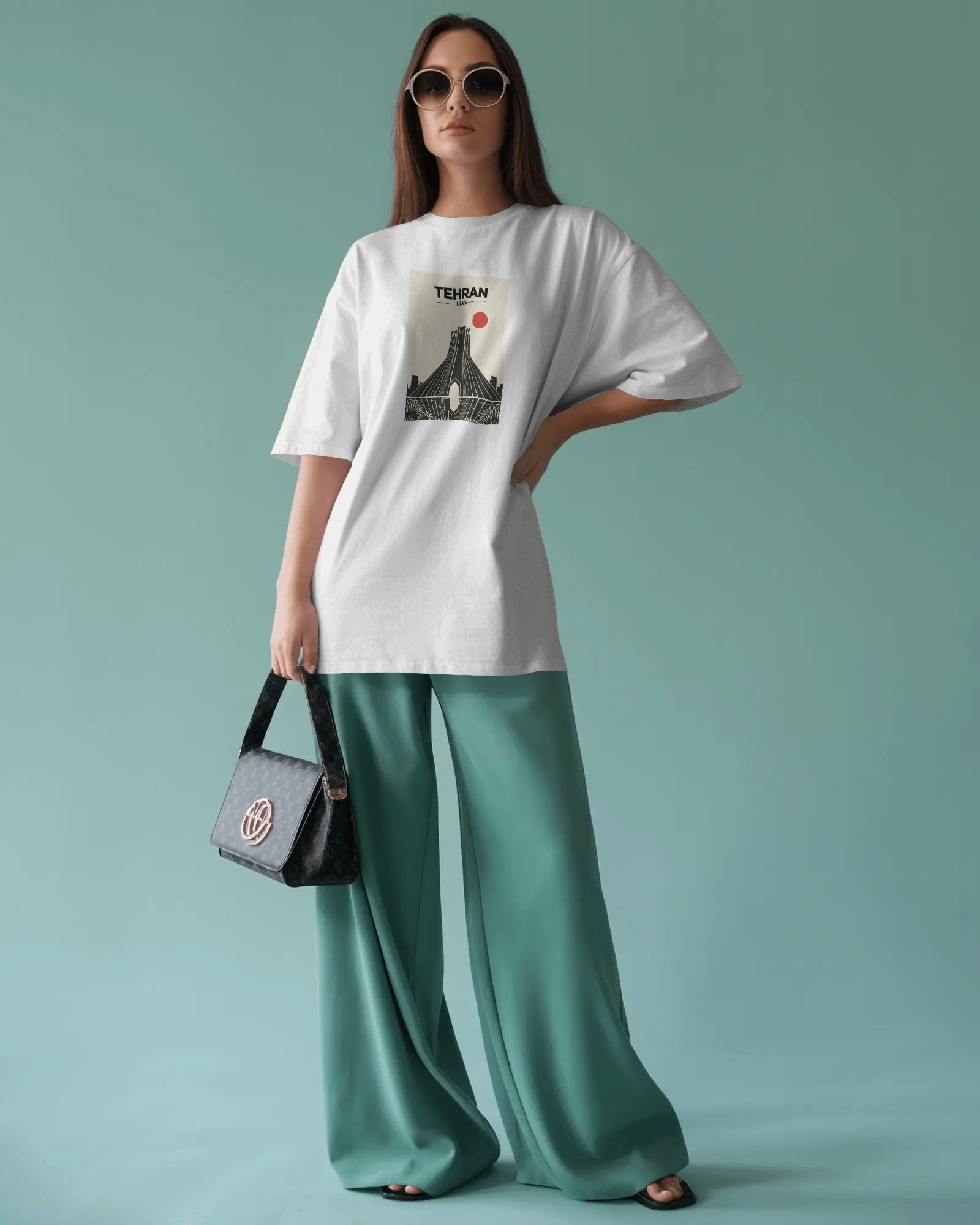 Tehran Azadi Tower Graphic T-Shirt | Women Oversized