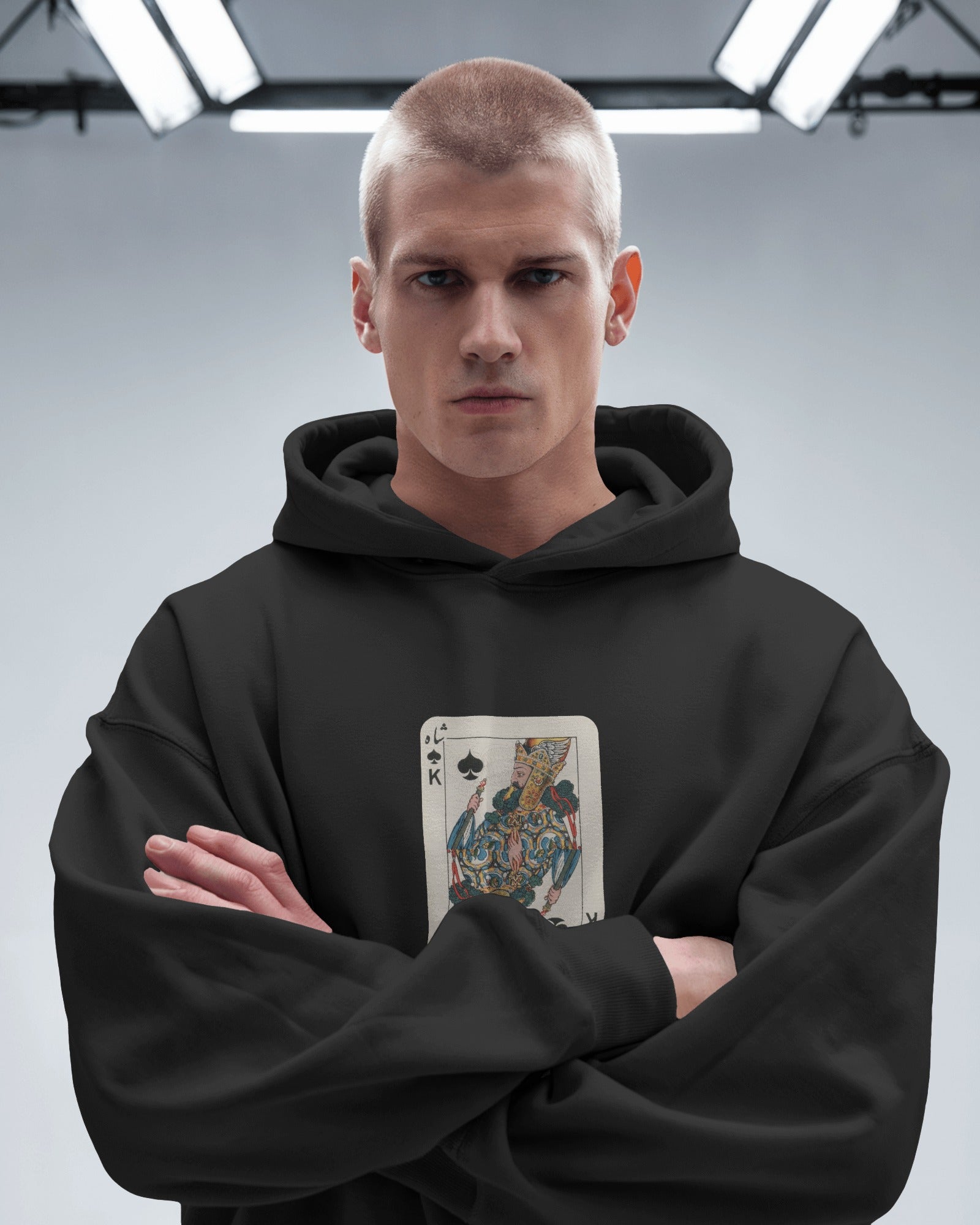 Shah Playing Card Hoodie | Persian King Card Design | Fun Streetwear Hoodie