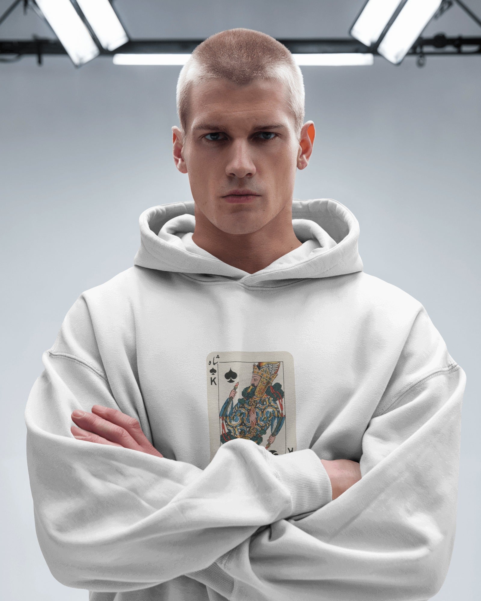 Shah Playing Card Hoodie | Persian King Card Design | Fun Streetwear Hoodie