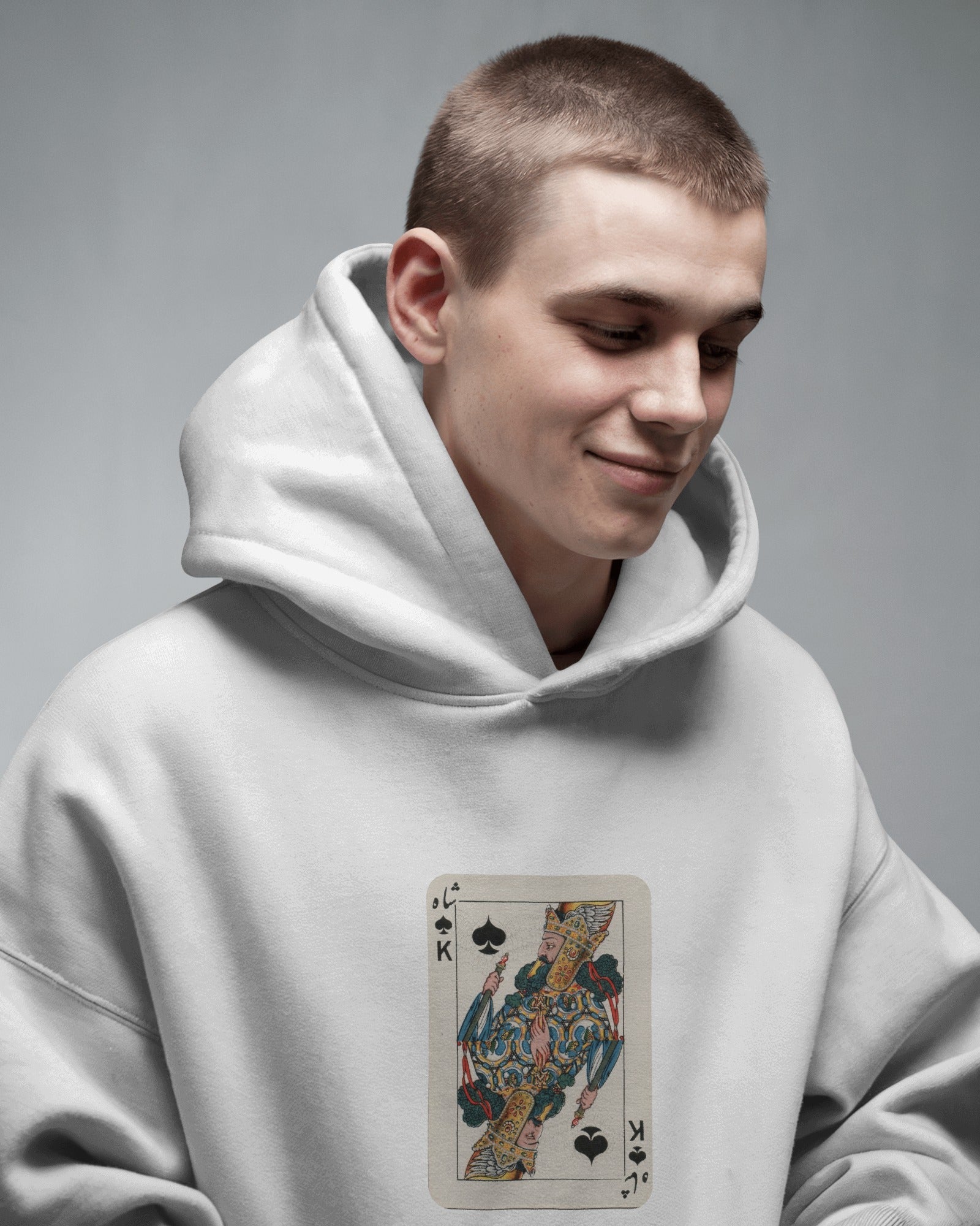 Shah Playing Card Hoodie | Persian King Card Design | Fun Streetwear Hoodie