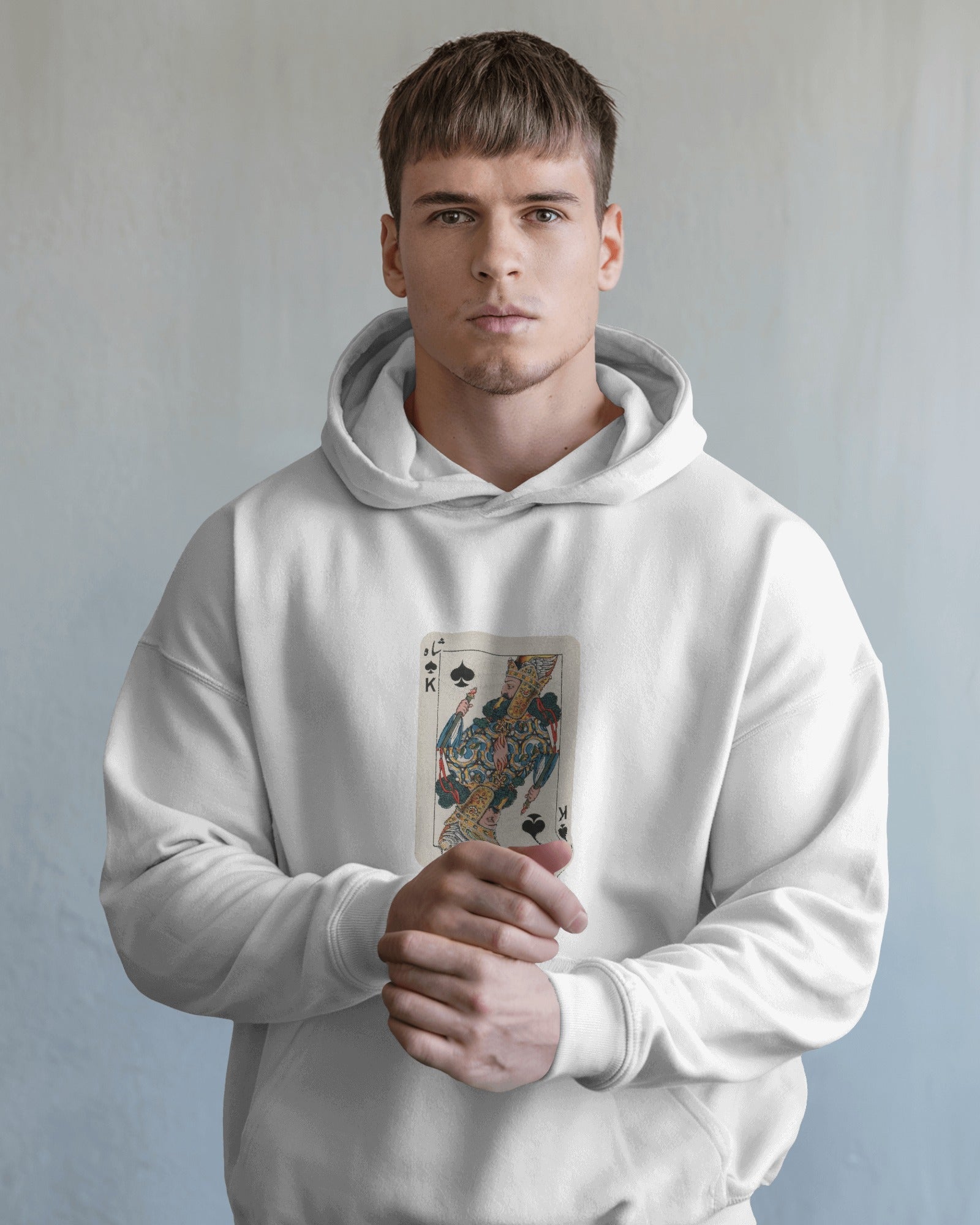 Shah Playing Card Hoodie | Persian King Card Design | Fun Streetwear Hoodie