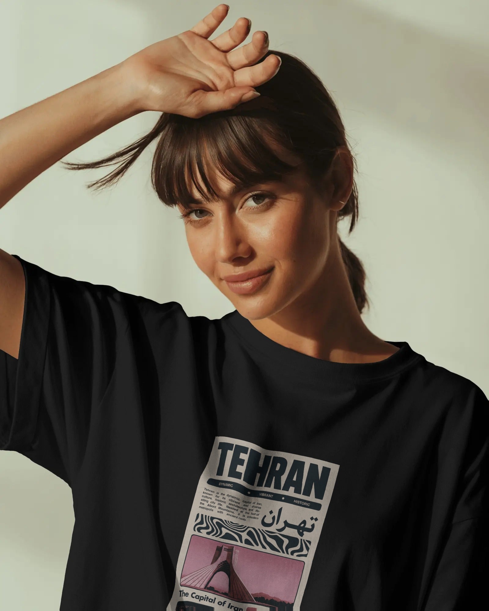 Tehran Poster Graphic T-Shirt | Women Oversized