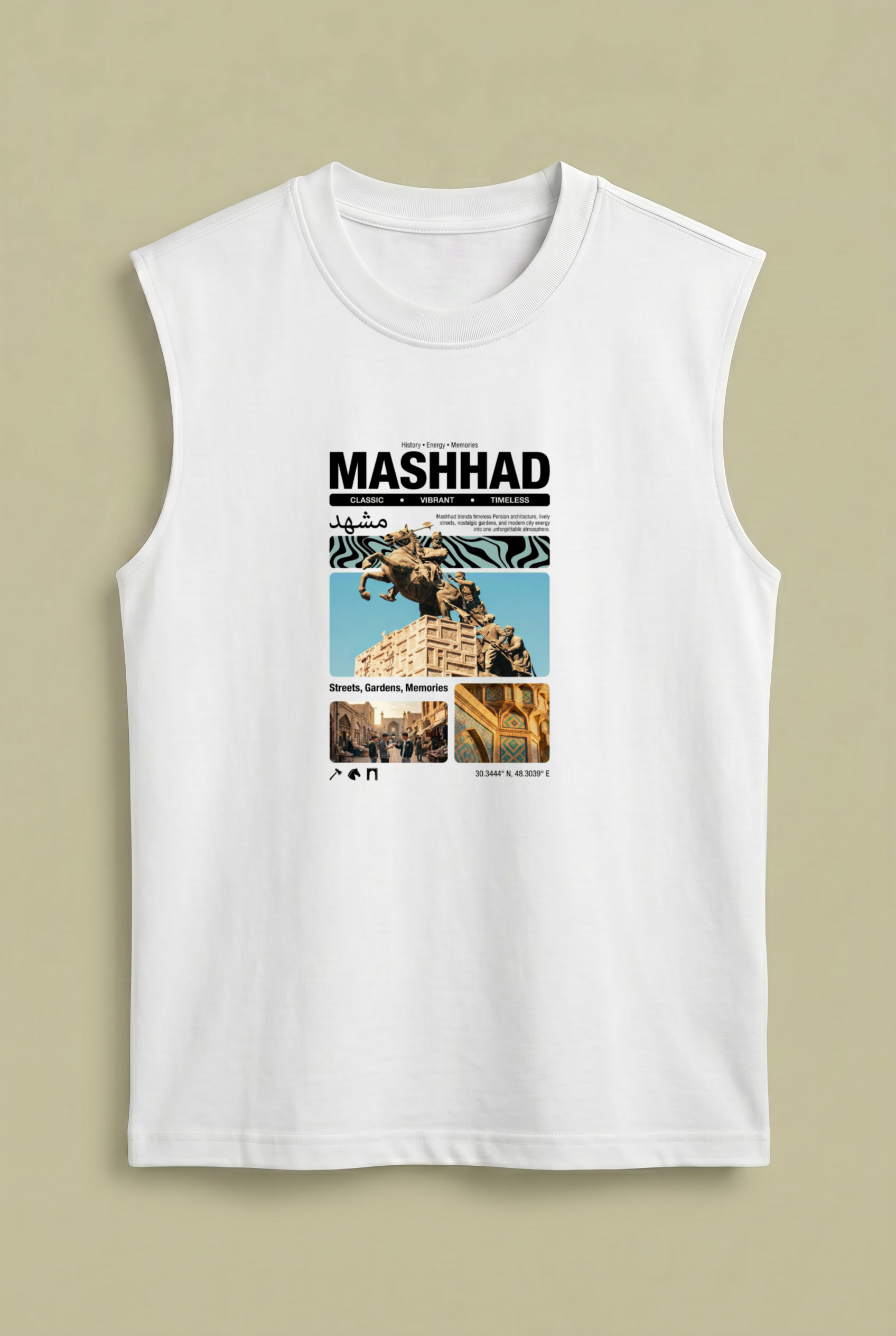 Mashhad Summer Sleeveless – Persian Travel Poster Design