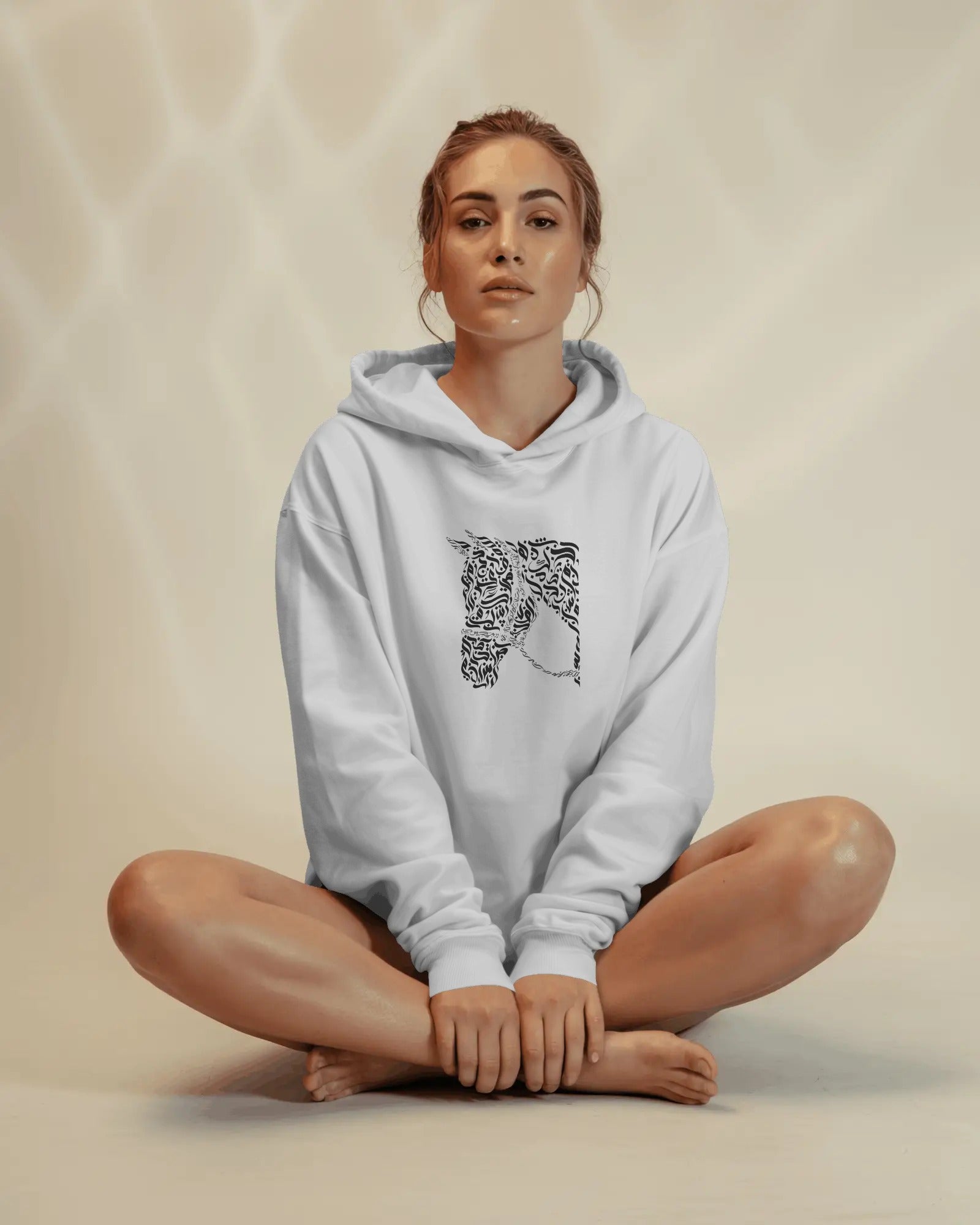 Persian Calligraphy Horse (Oversized Hoodie) | Artistic Design