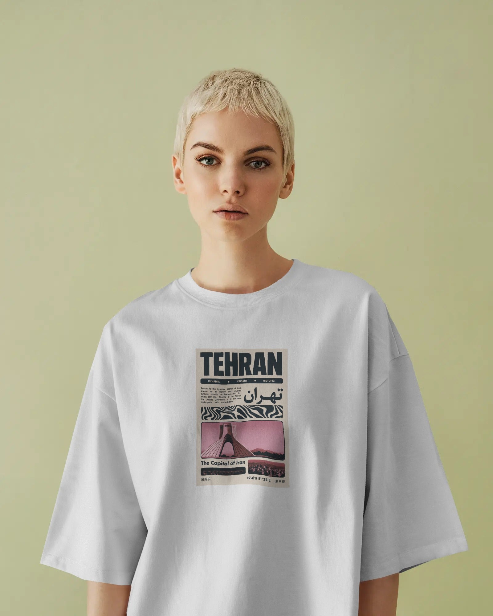Tehran Poster Graphic T-Shirt | Women Oversized