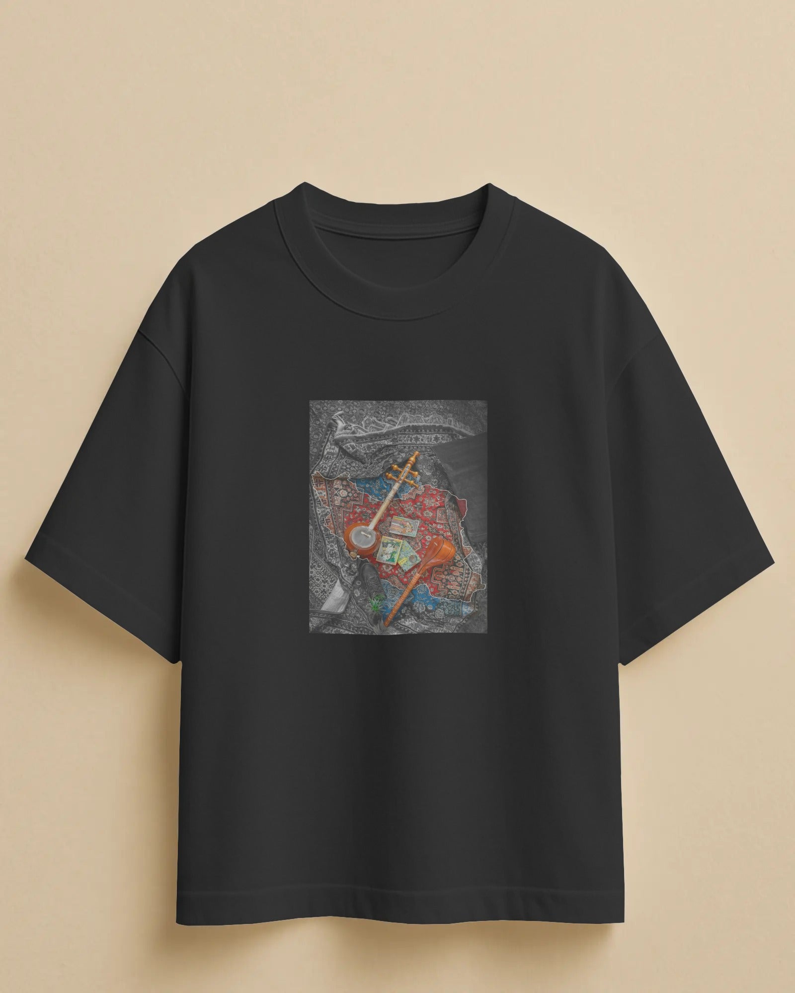 Persian Heritage Map T-Shirt | Iran Art Graphic T-Shirt | FaraDesign