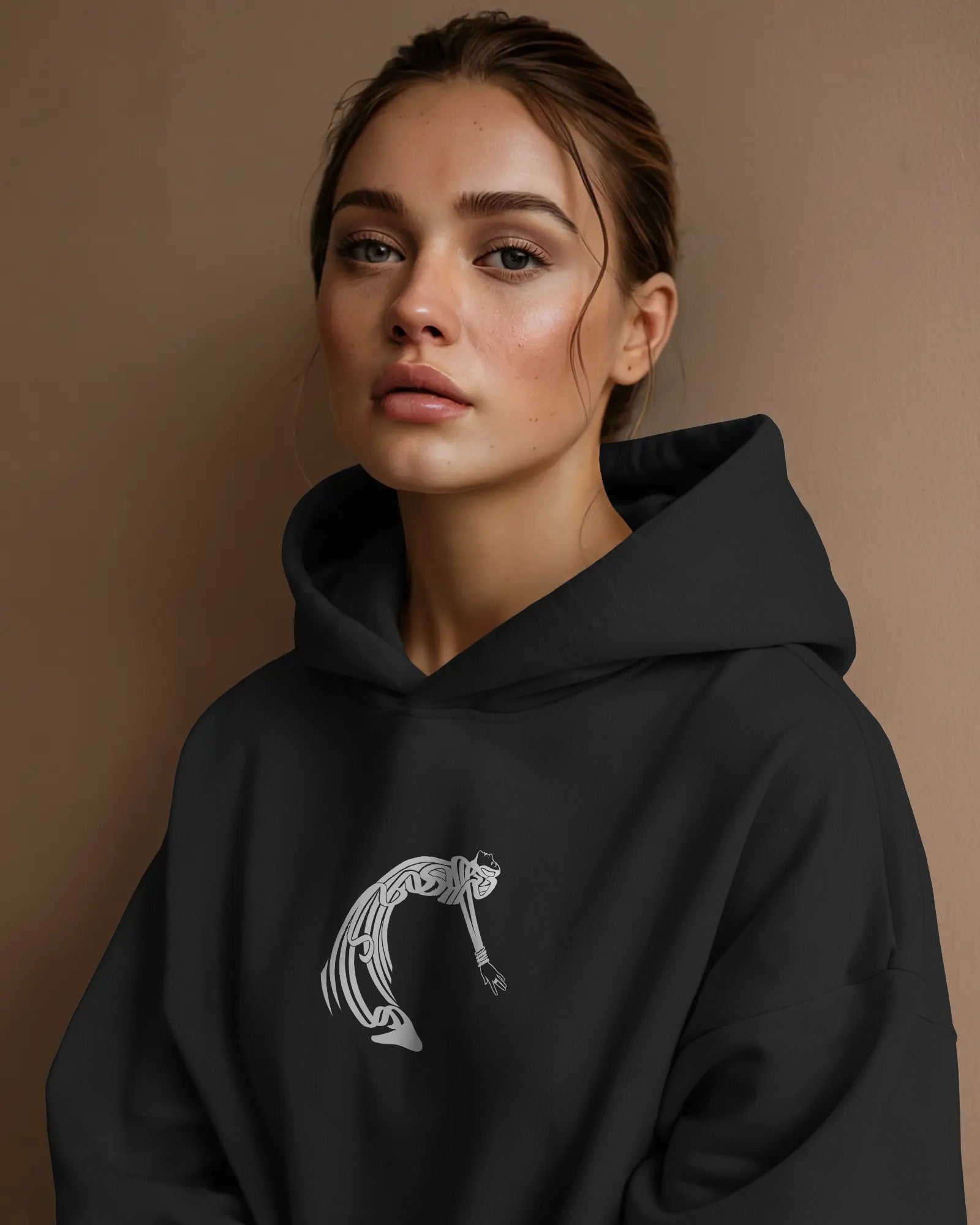 Persian Calligraphy Figure (Oversized Hoodie) | Minimal Artistic Design