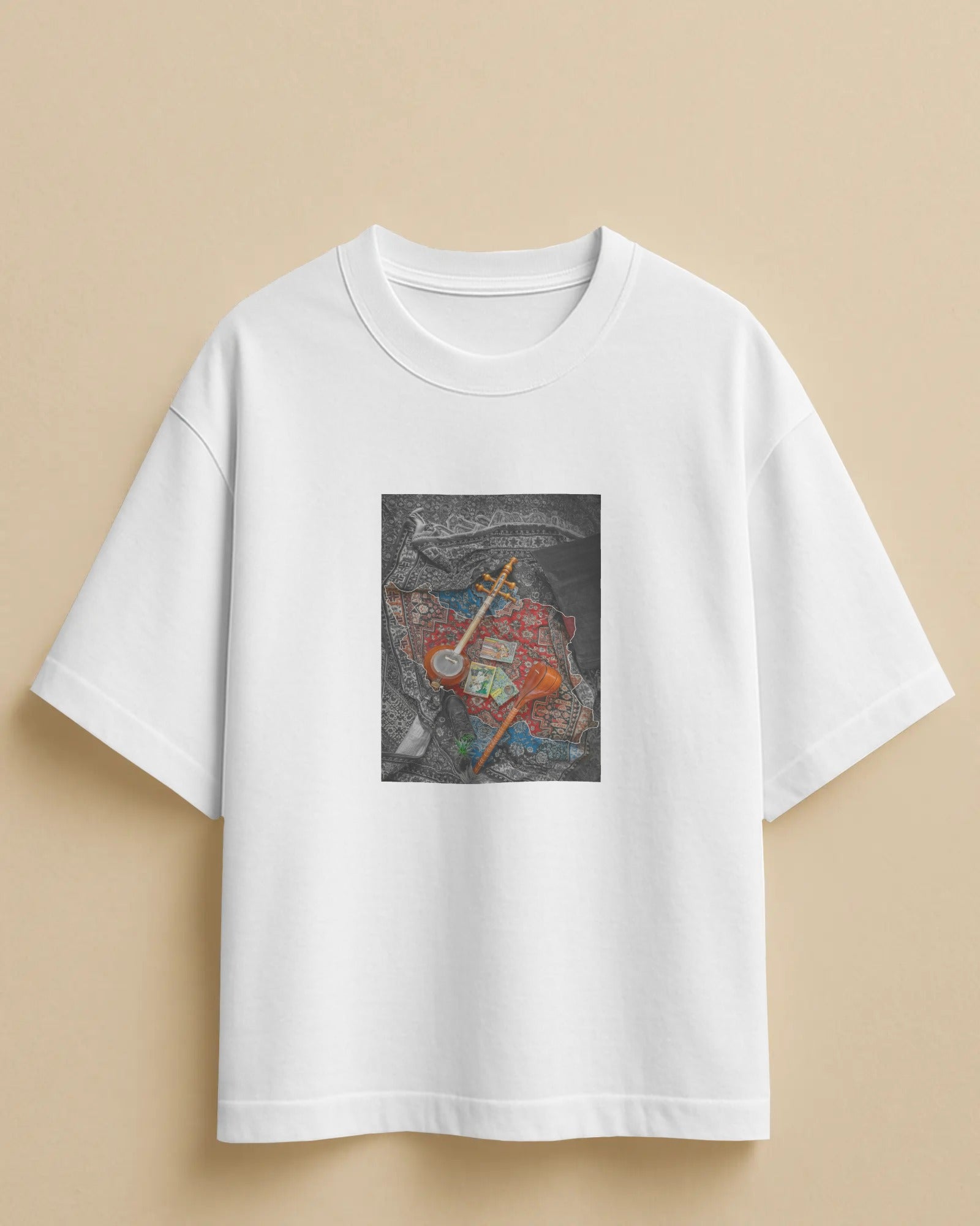 Persian Heritage Map T-Shirt | Iran Art Graphic T-Shirt | FaraDesign