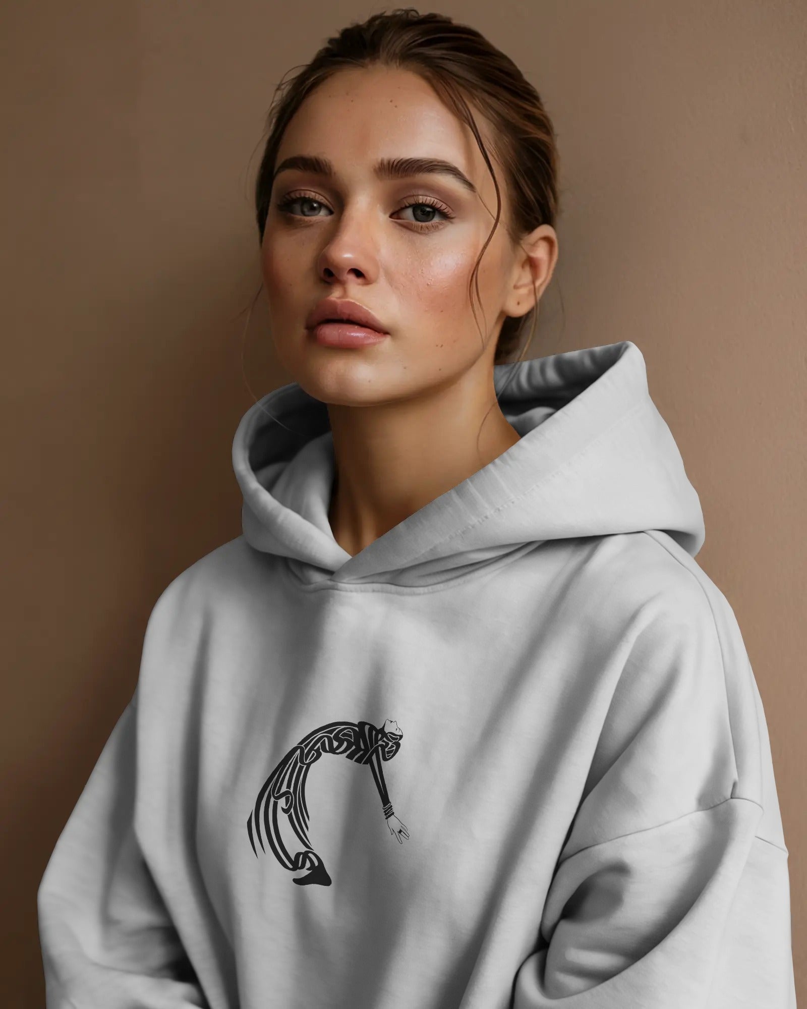 Persian Calligraphy Figure (Oversized Hoodie) | Minimal Artistic Design