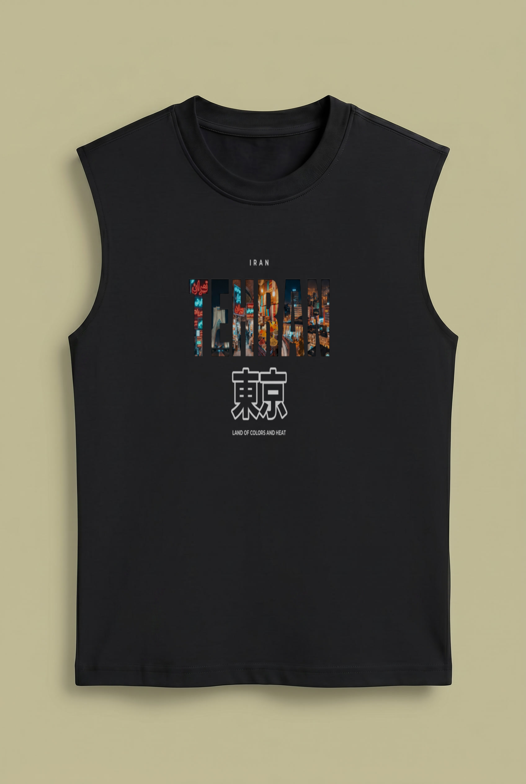 Tehran Urban Nights Sleeveless – City Collage Design