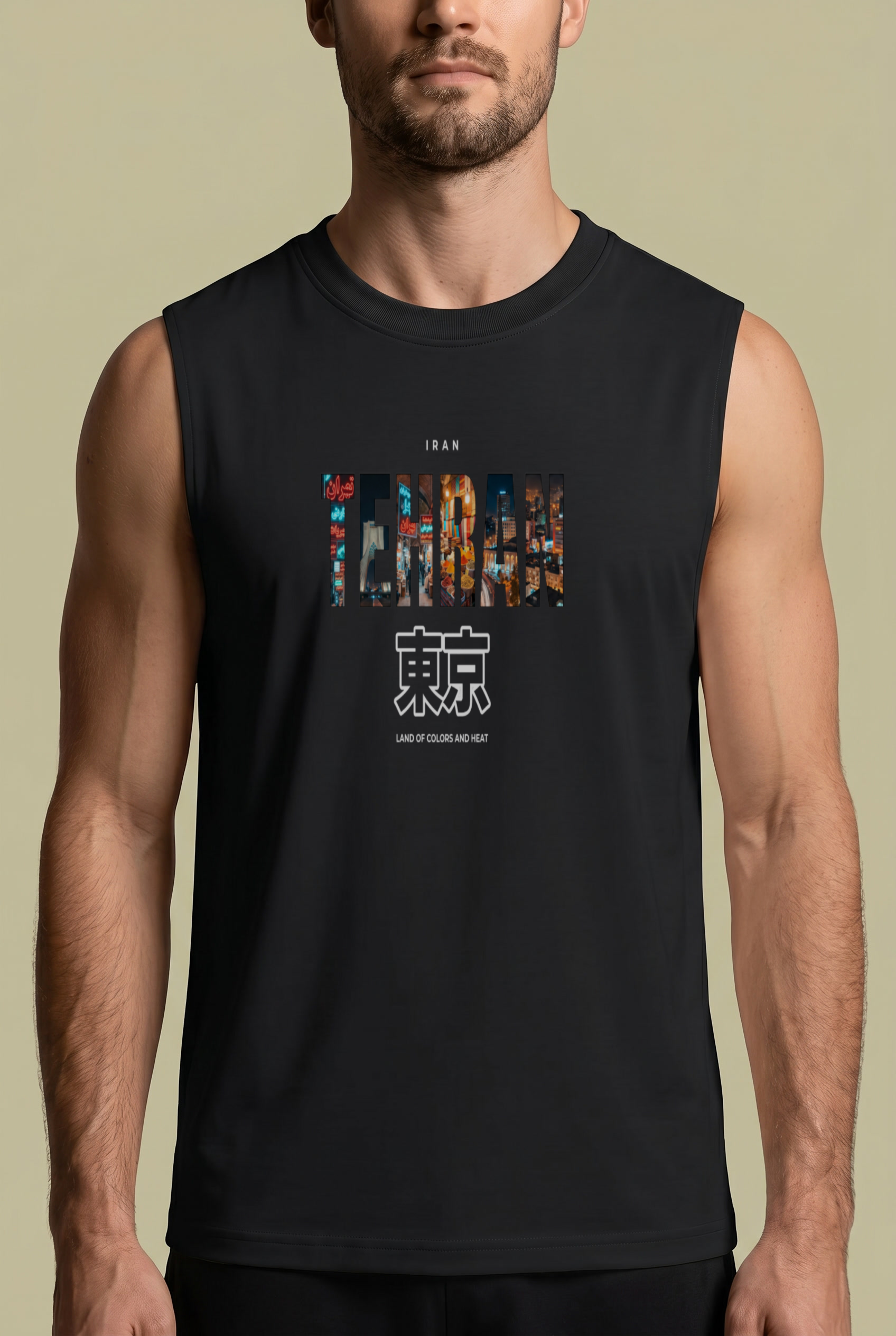 Tehran Urban Nights Sleeveless – City Collage Design