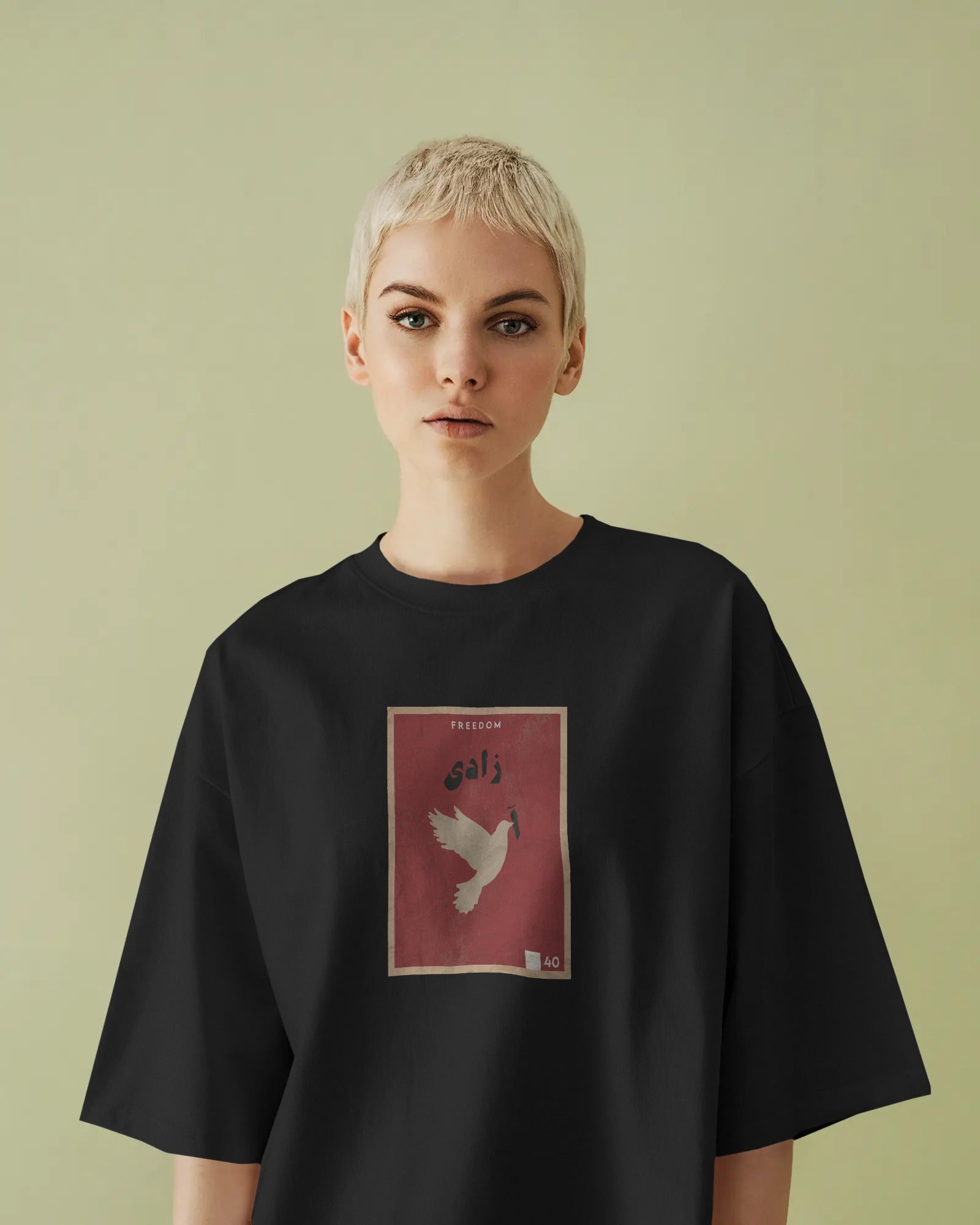 Iran Freedom Dove T-Shirt | Women Oversized