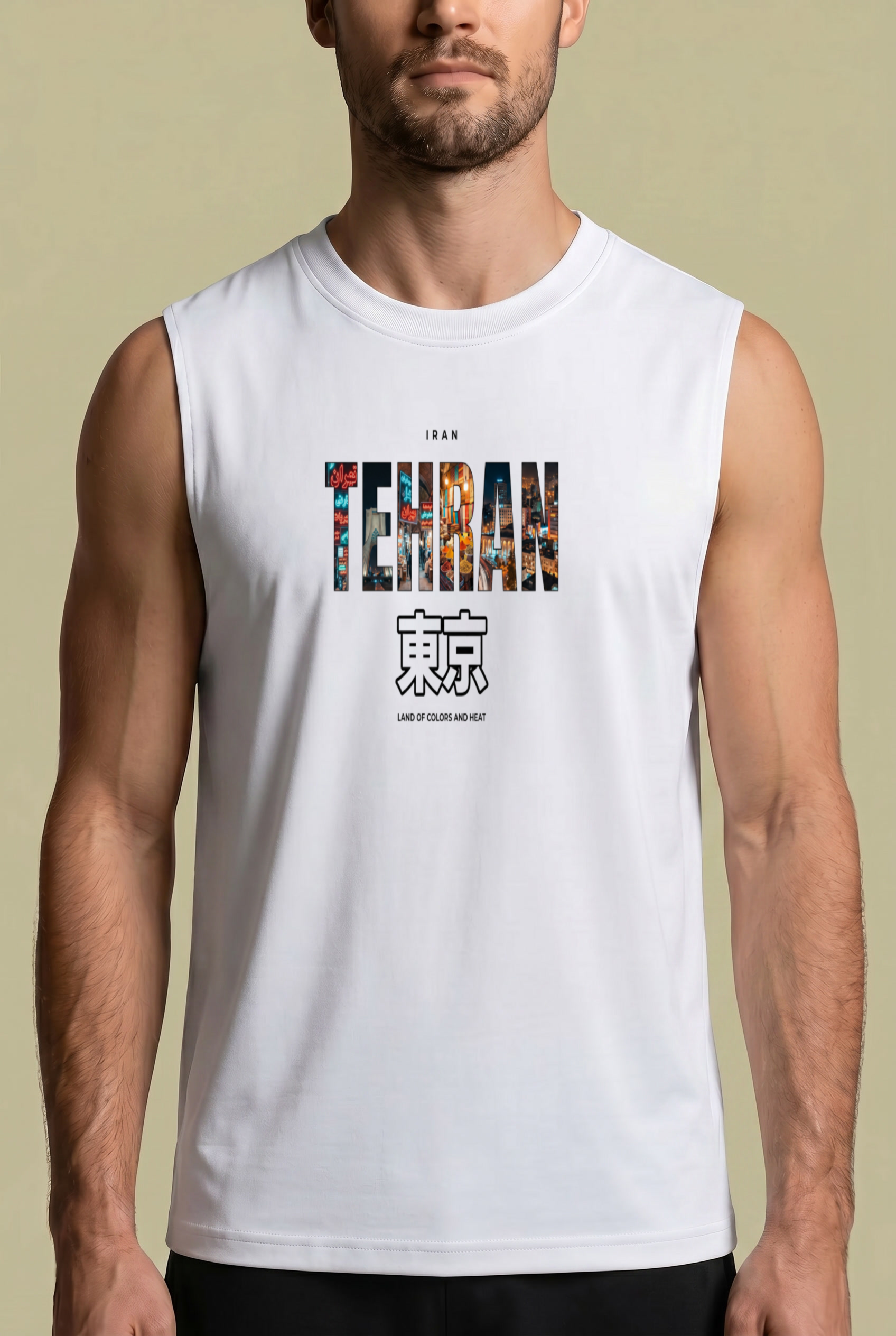 Tehran Urban Nights Sleeveless – City Collage Design