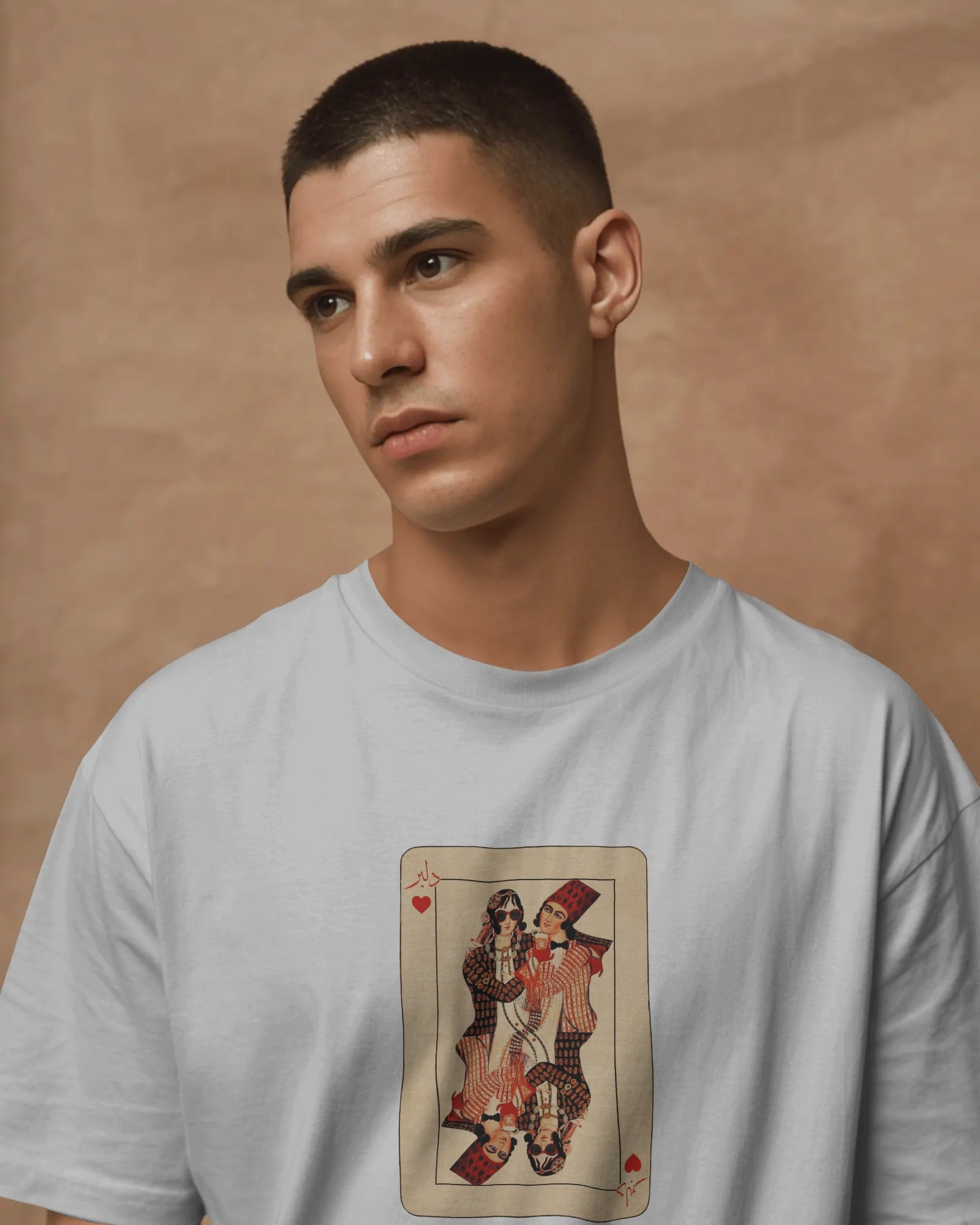 Persian Playing Card T-Shirt | Vintage Iran Art Graphic T-Shirt | FaraDesign