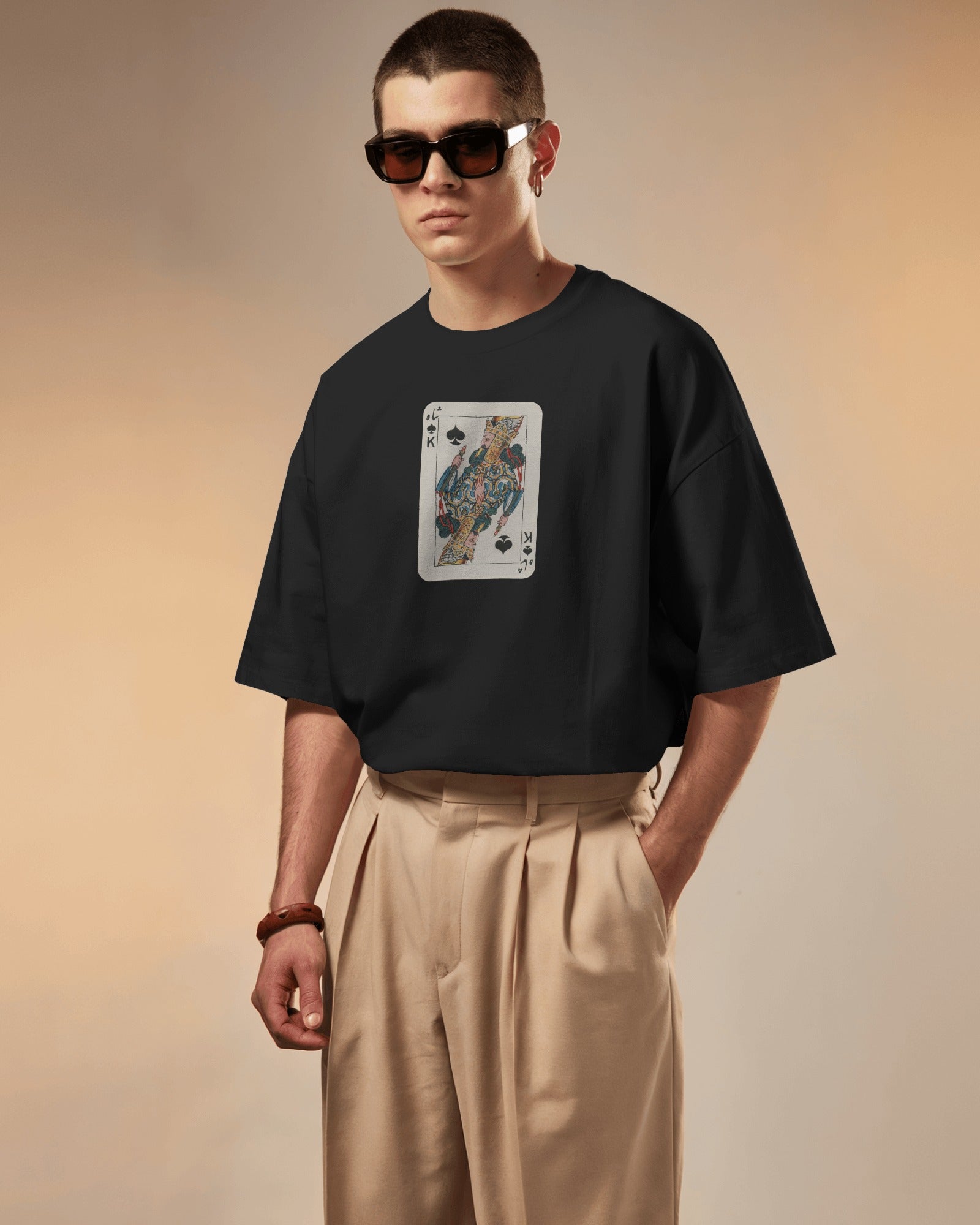 Persian King Card T-Shirt | Shah Playing Card Graphic T-Shirt | FaraDesign