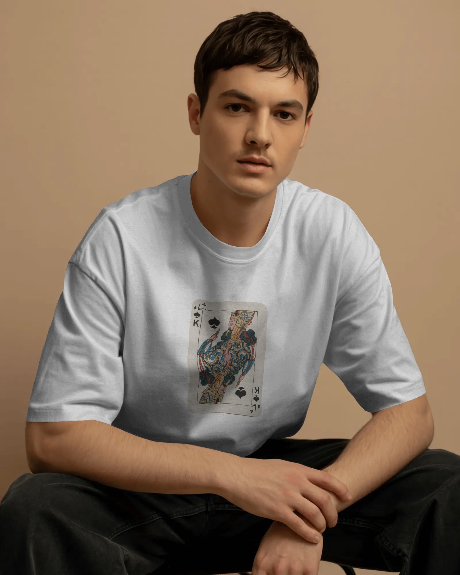 Persian King Card T-Shirt | Shah Playing Card Graphic T-Shirt | FaraDesign