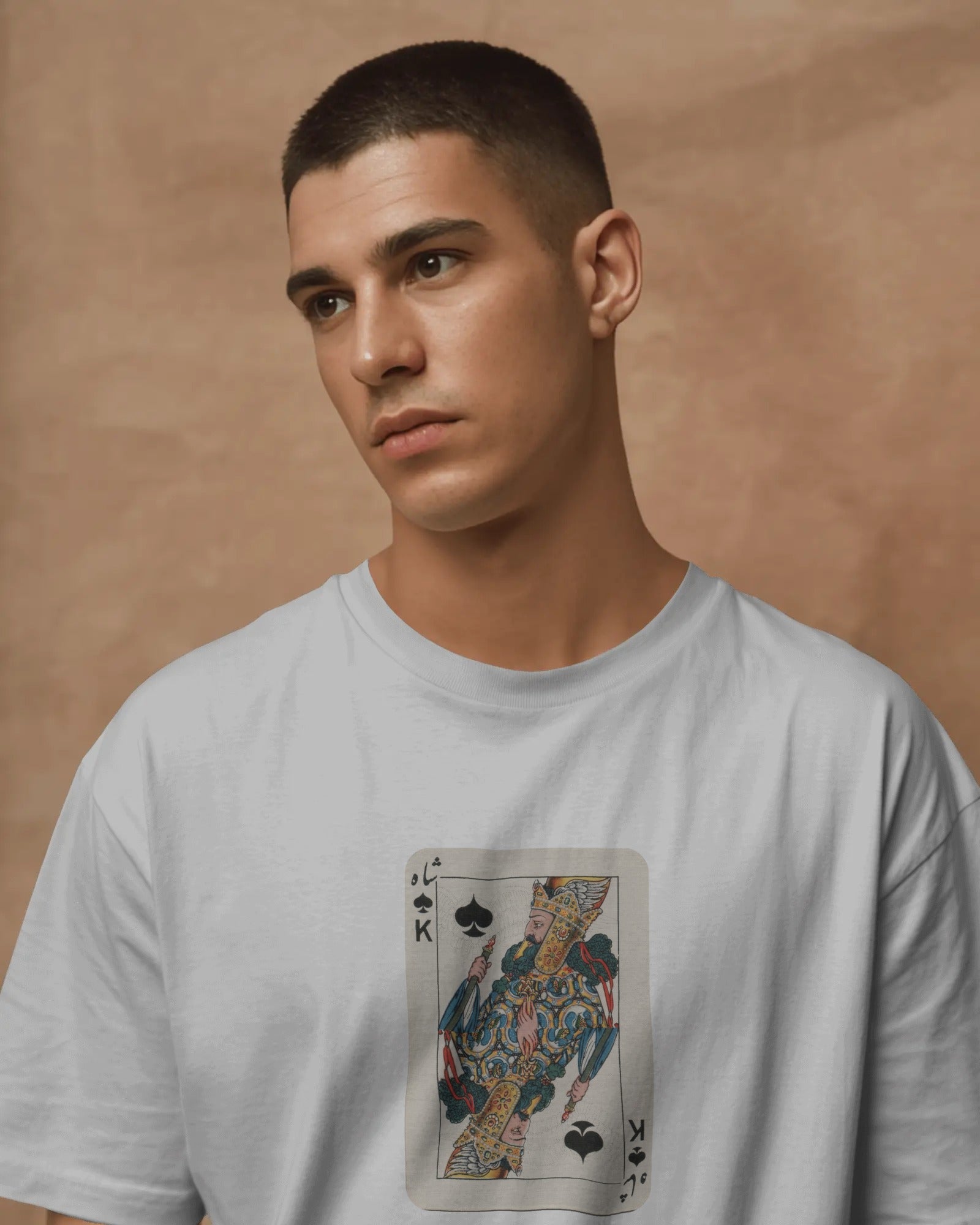 Persian King Card T-Shirt | Shah Playing Card Graphic T-Shirt | FaraDesign