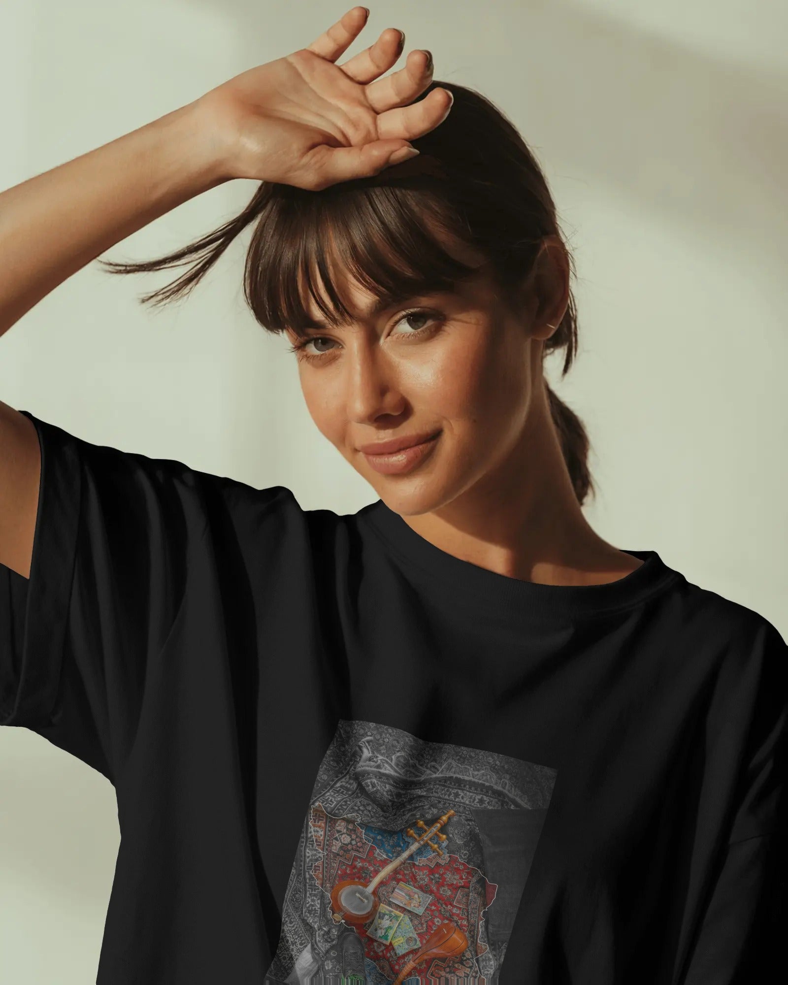 Iran Heritage Map Art T-Shirt | Women Oversized