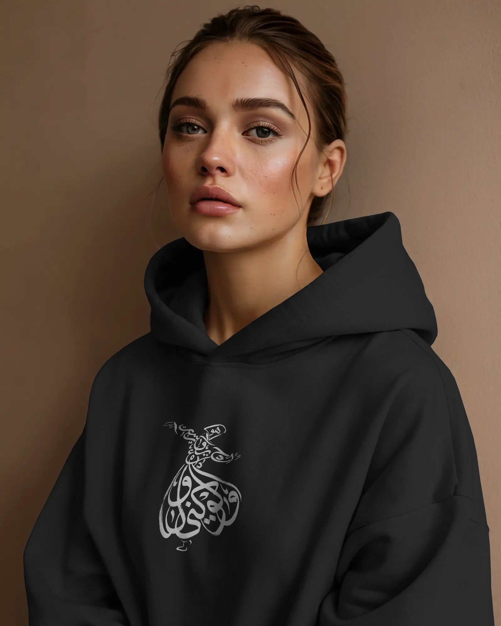Persian Calligraphy Dance (Oversized Hoodie) | Artistic Minimal Design