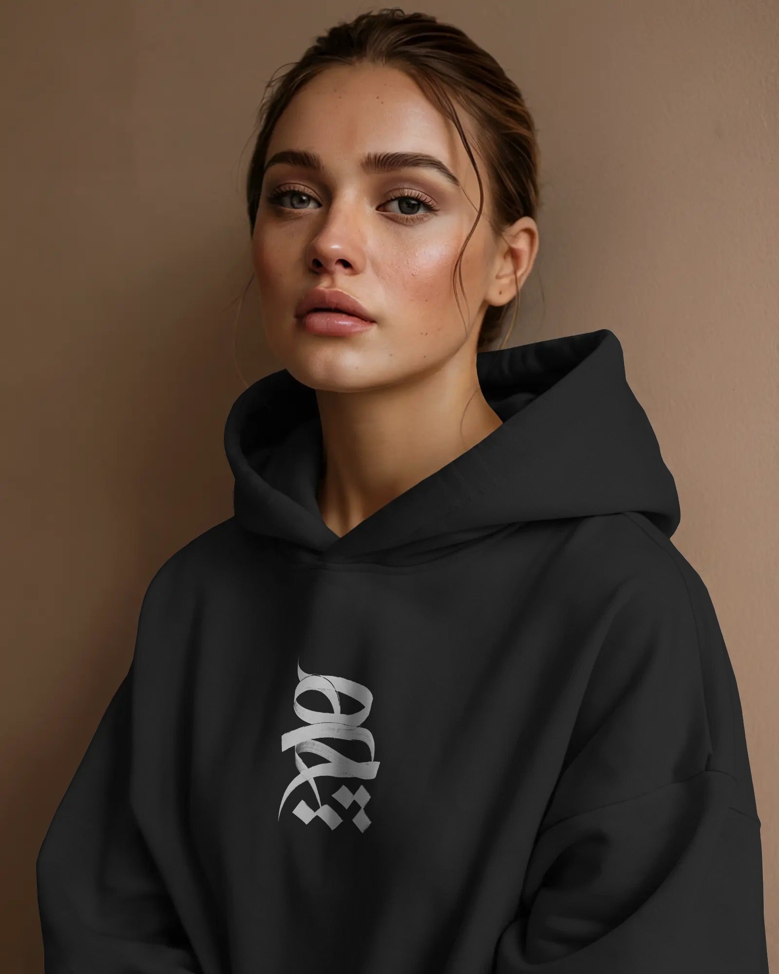 Hich (Oversized Hoodie) | Persian Calligraphy Minimal Design