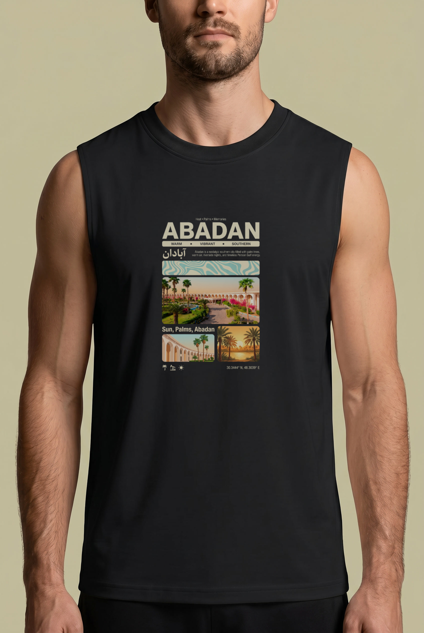 Abadan Summer Sleeveless – Persian Travel Poster Design