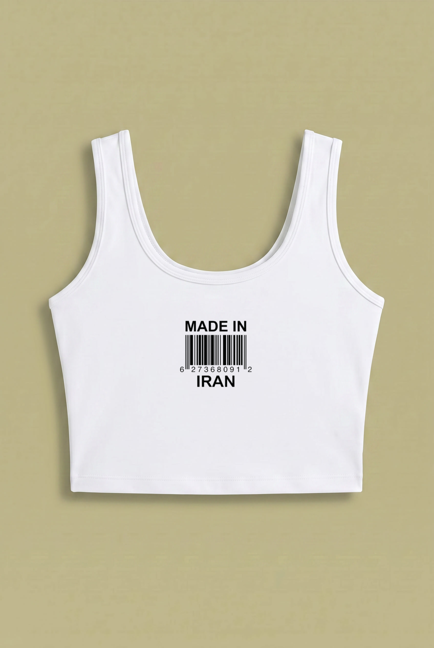 Made In Iran Crop Top – Barcode Design