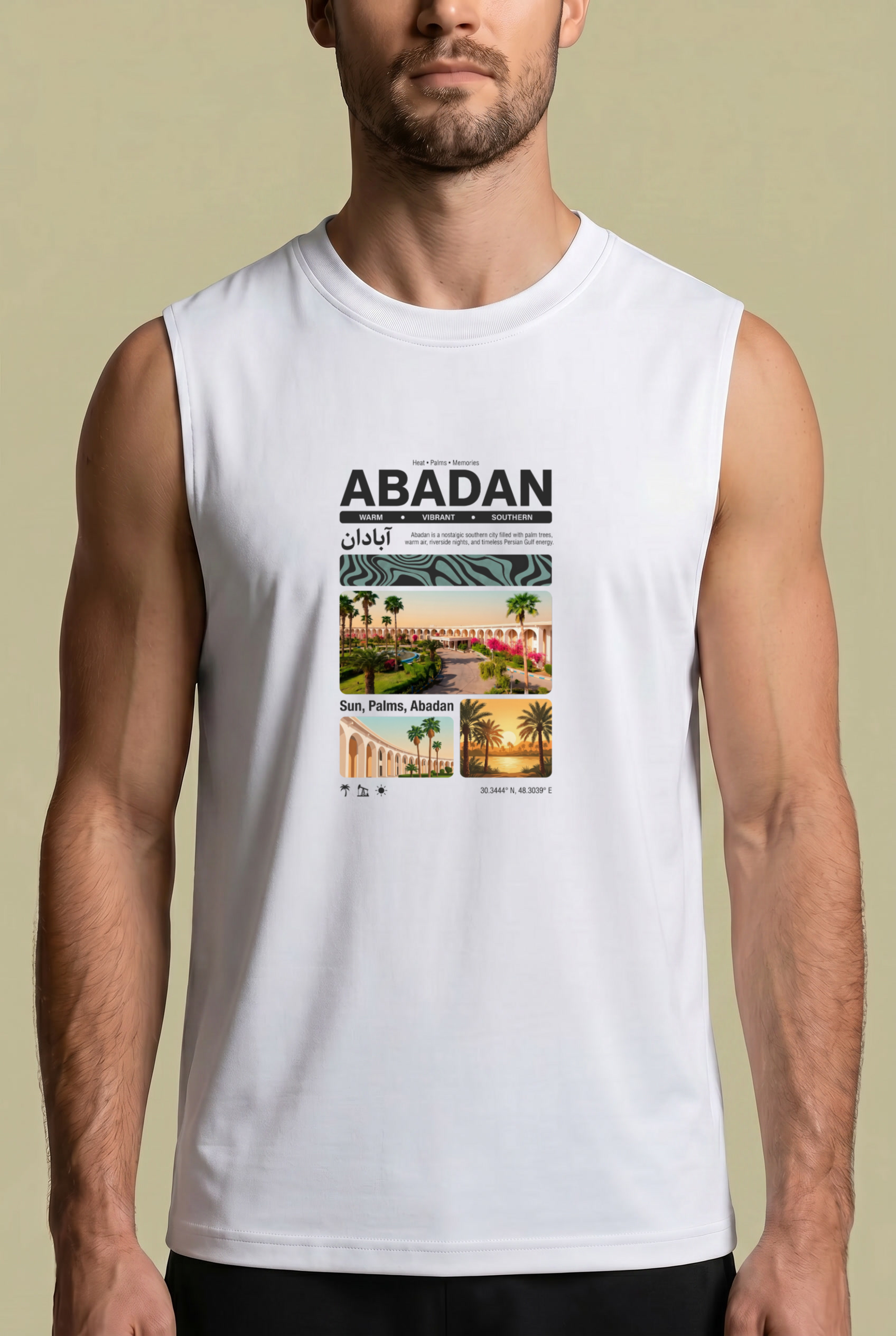 Abadan Summer Sleeveless – Persian Travel Poster Design