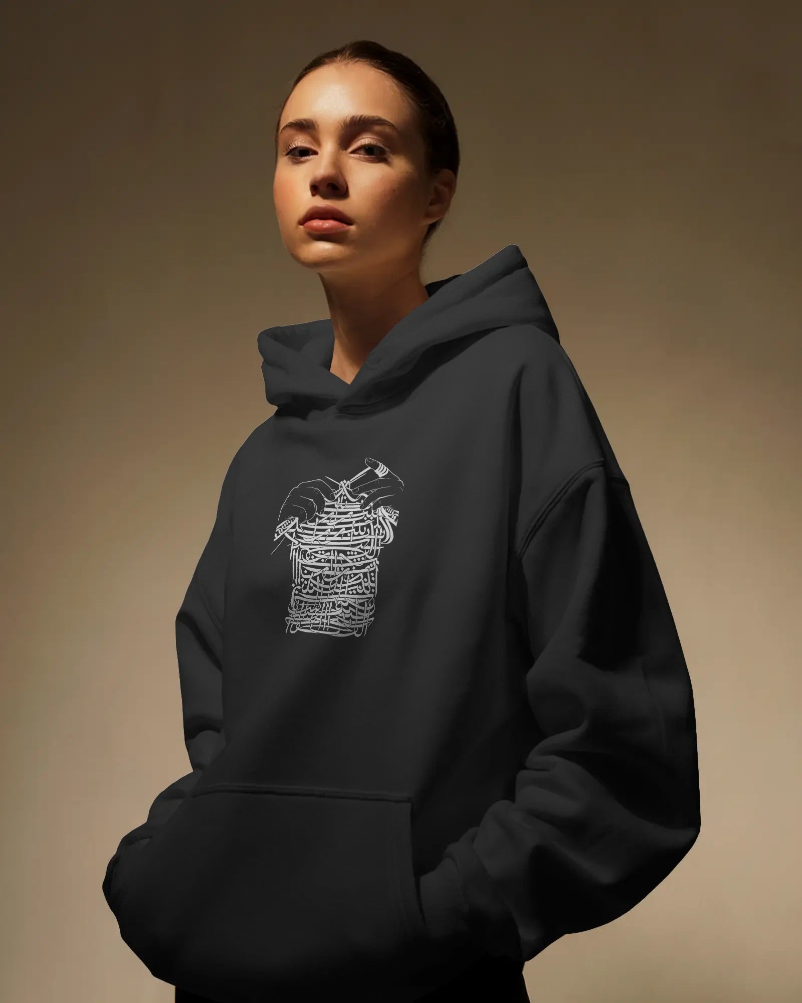 Persian Calligraphy Craft (Oversized Hoodie) | Minimal Artistic Design
