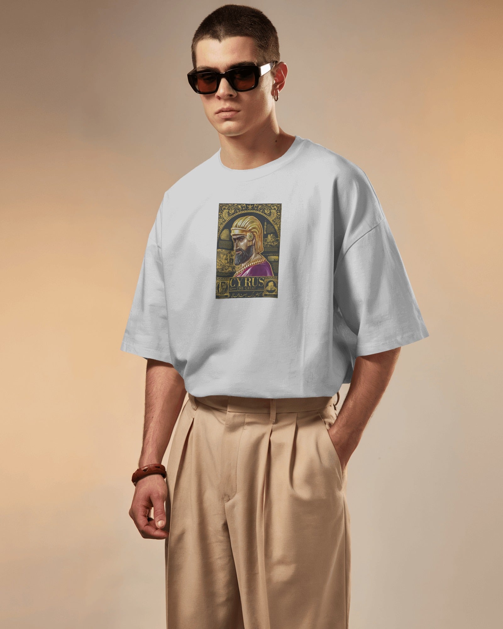 Cyrus the Great Stamp T-Shirt | Vintage Persian King Graphic T-Shirt | FaraDesign