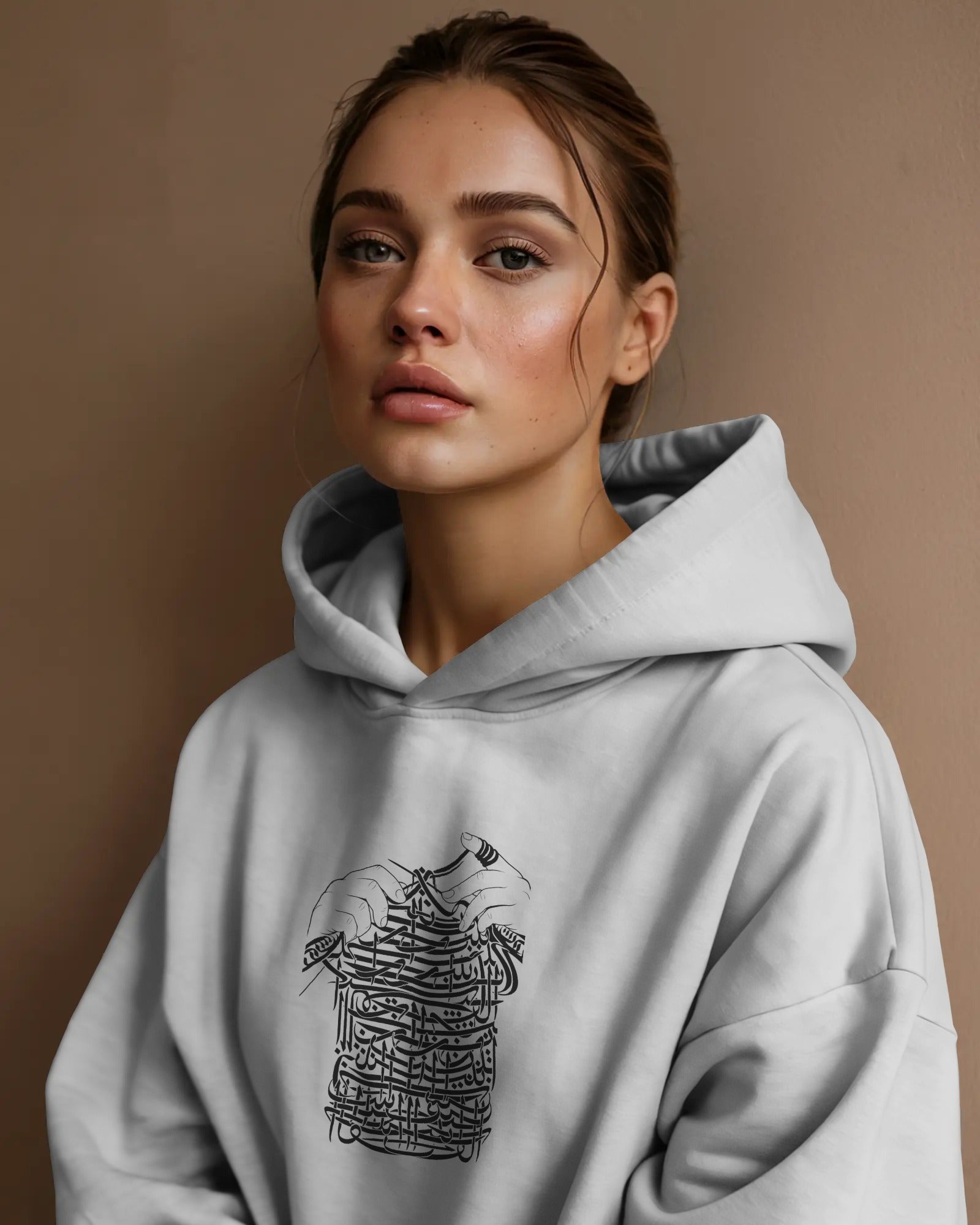 Persian Calligraphy Craft (Oversized Hoodie) | Minimal Artistic Design