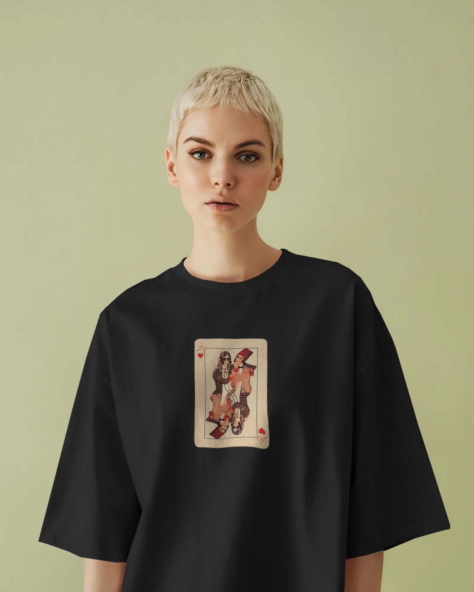 Delbar Playing Card T-Shirt | Women Oversized