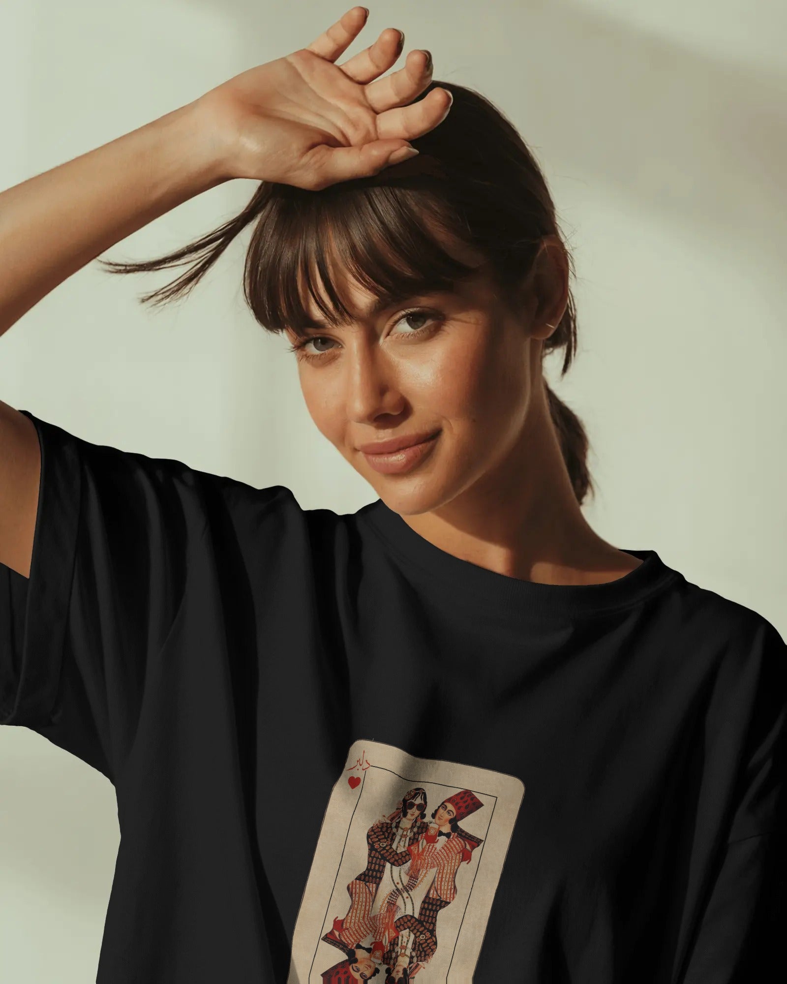 Delbar Playing Card T-Shirt | Women Oversized