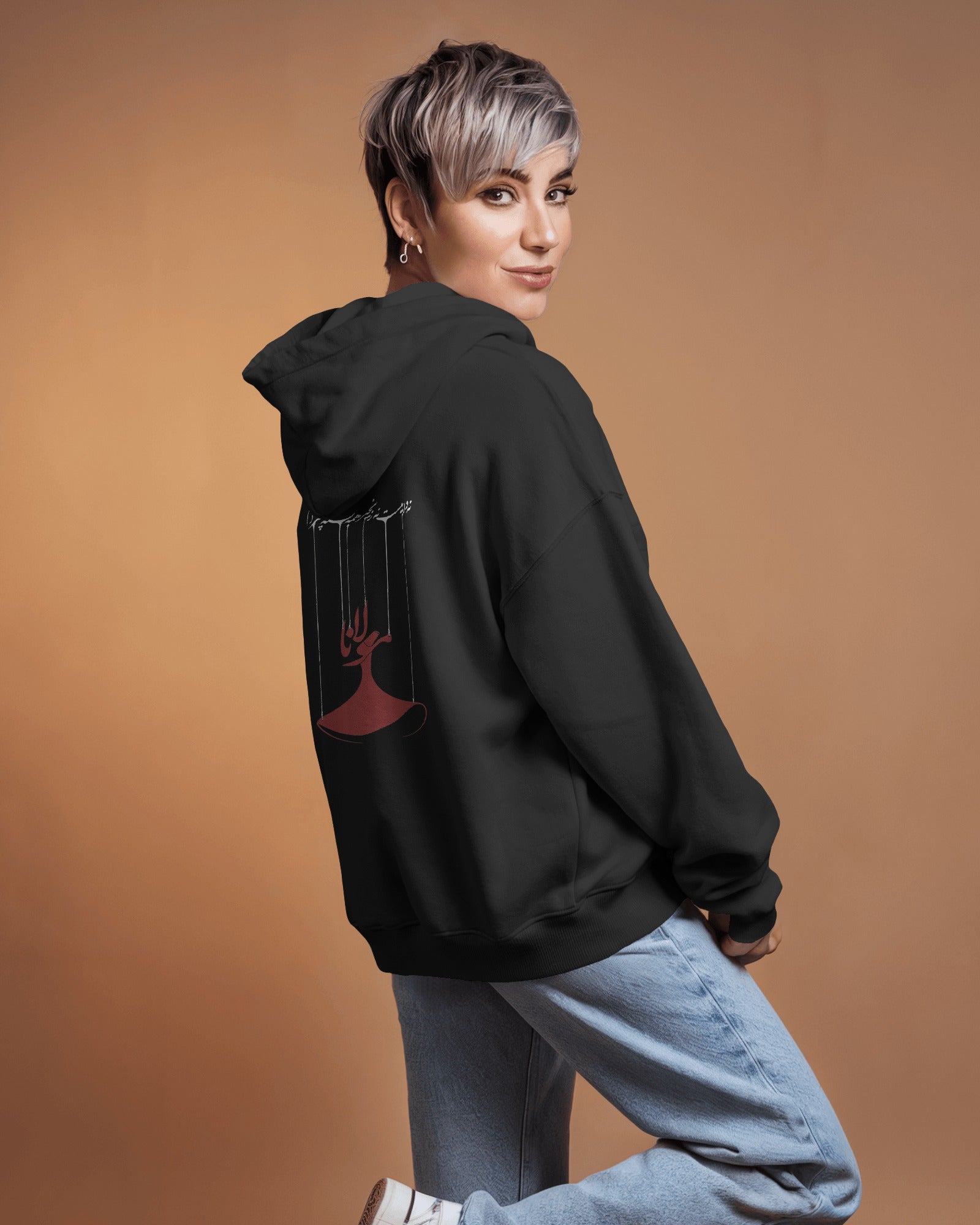 Rumi Inspired (Oversized Hoodie) | Persian Calligraphy Sufi Dance Design