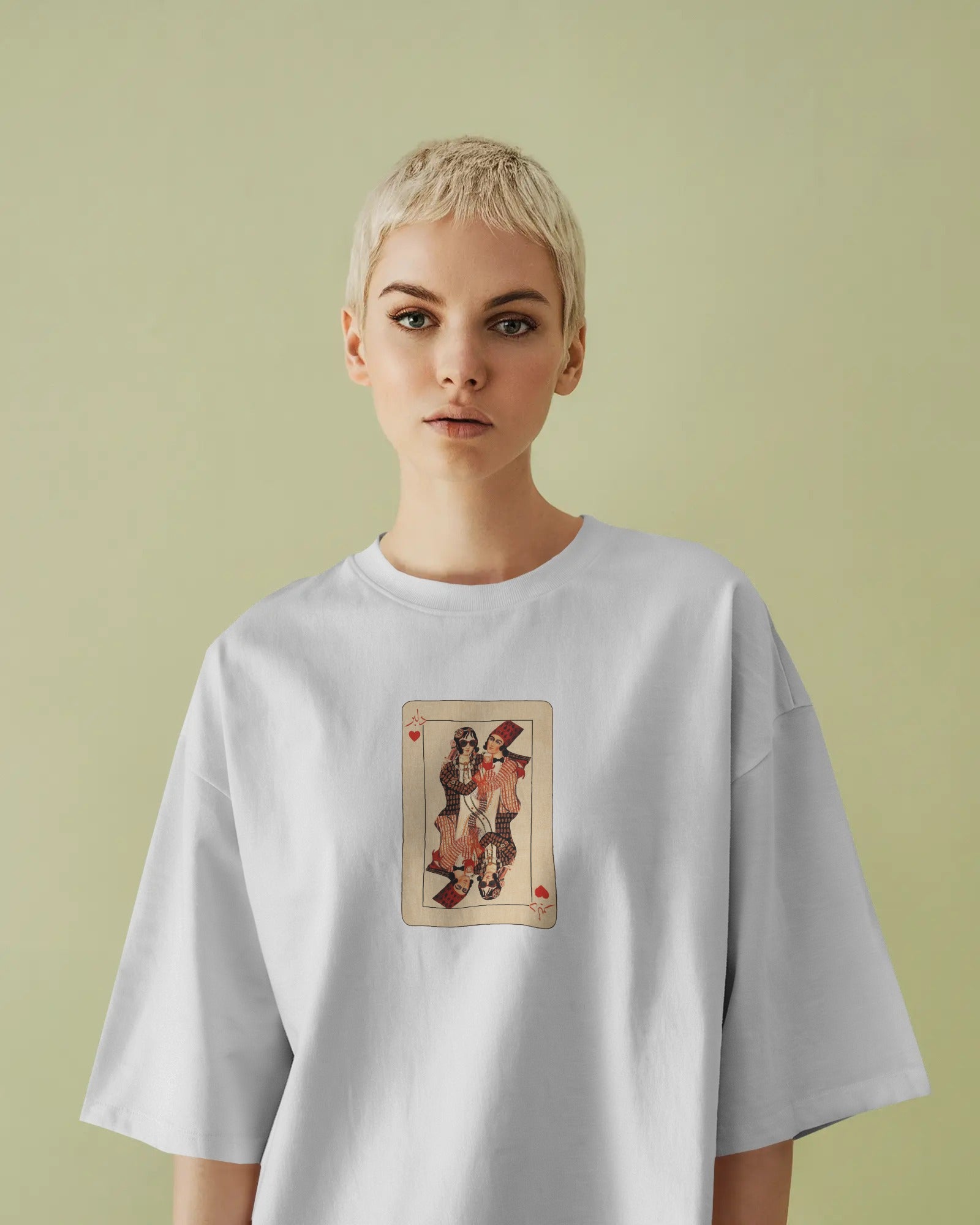 Delbar Playing Card T-Shirt | Women Oversized