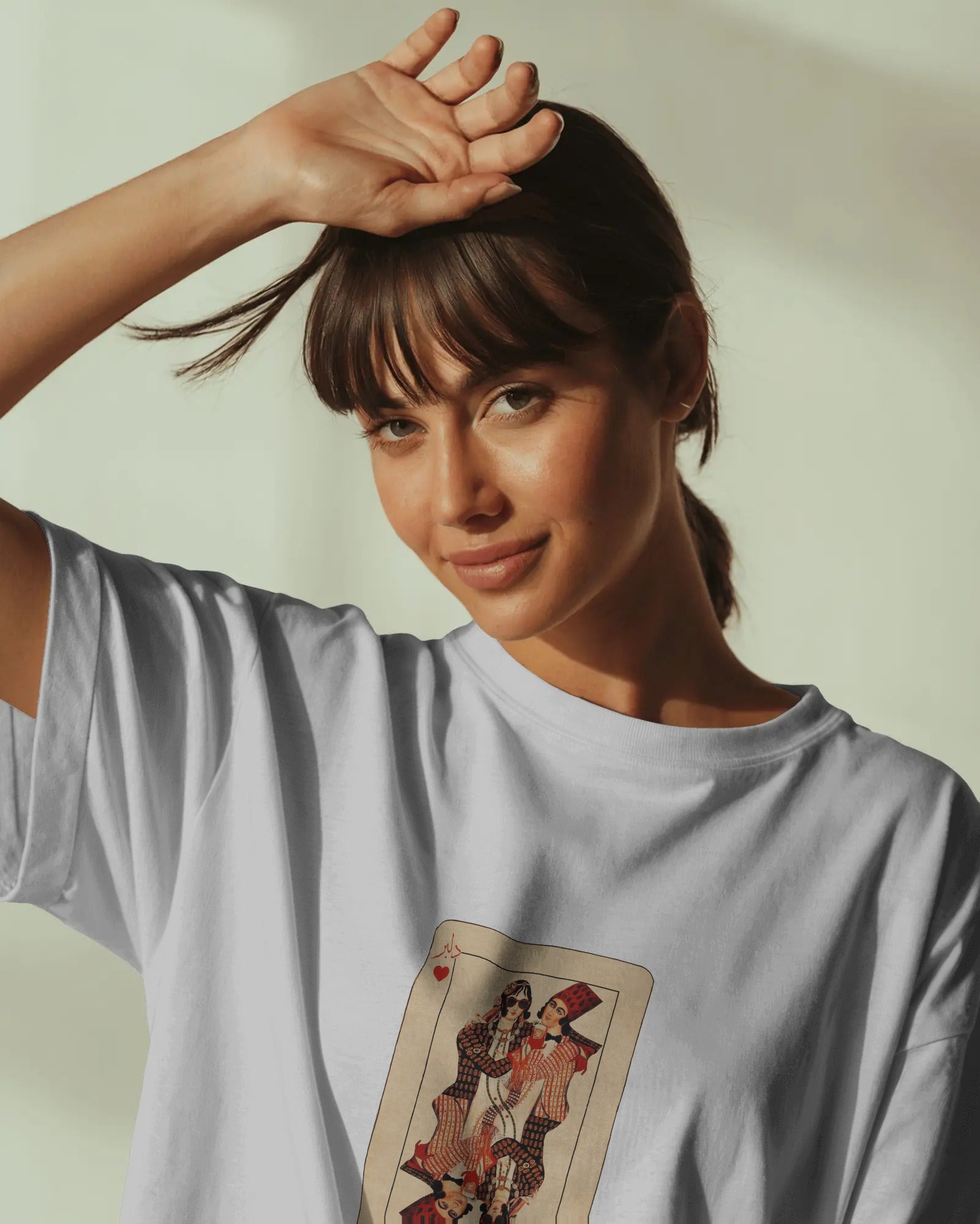 Delbar Playing Card T-Shirt | Women Oversized