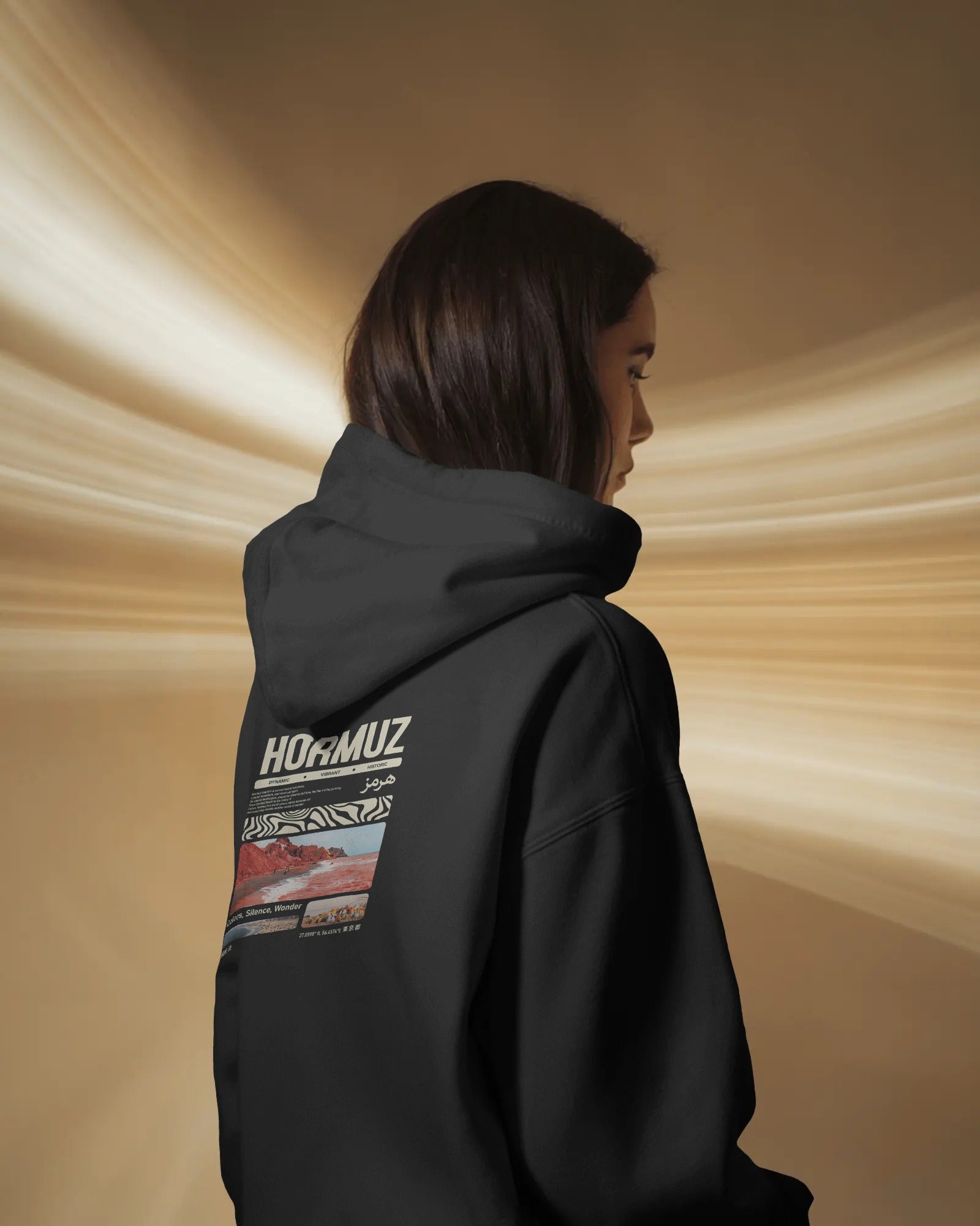 Hormuz Island (Oversized Hoodie) | Persian Landscape Minimal Design