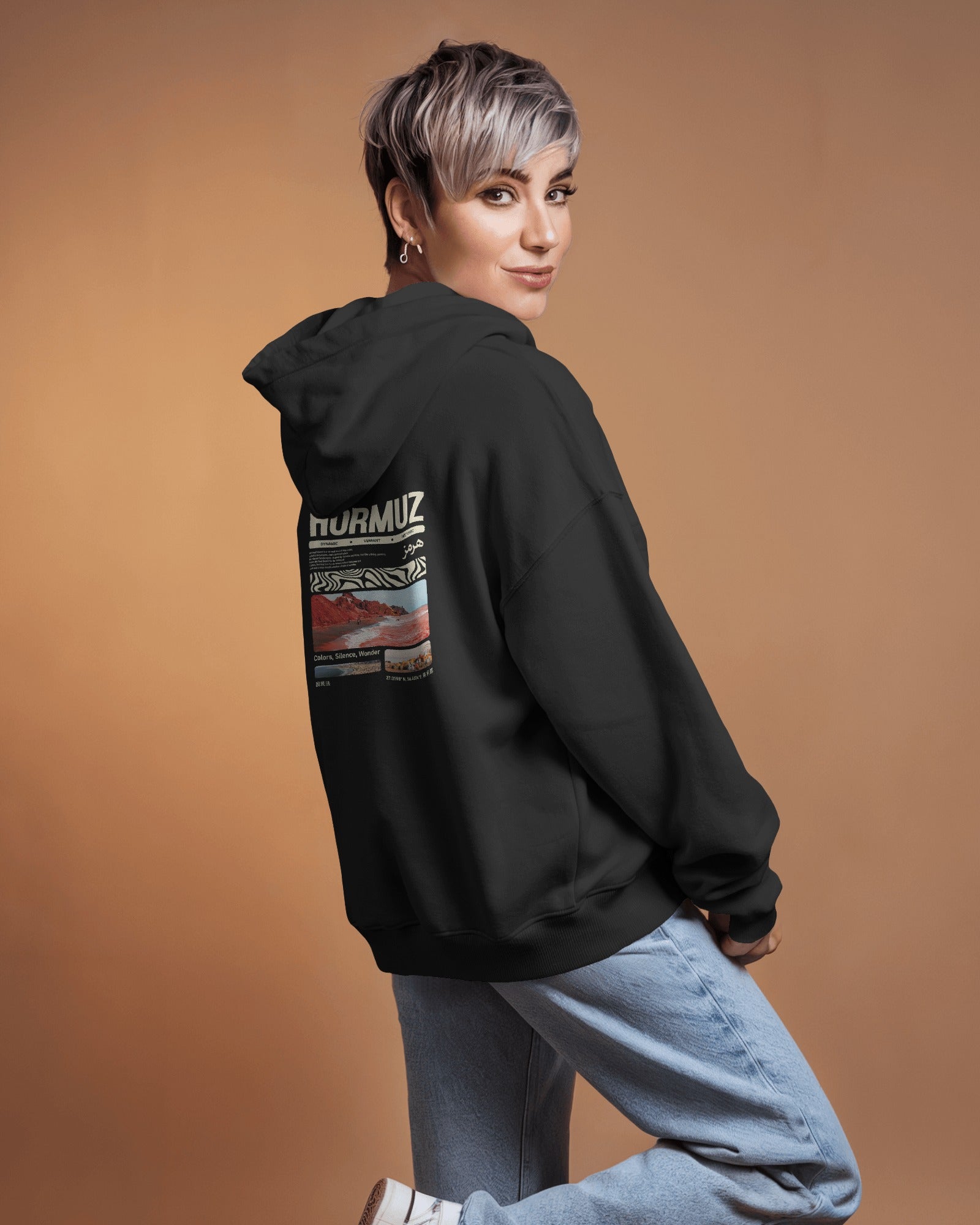 Hormuz Island (Oversized Hoodie) | Persian Landscape Minimal Design